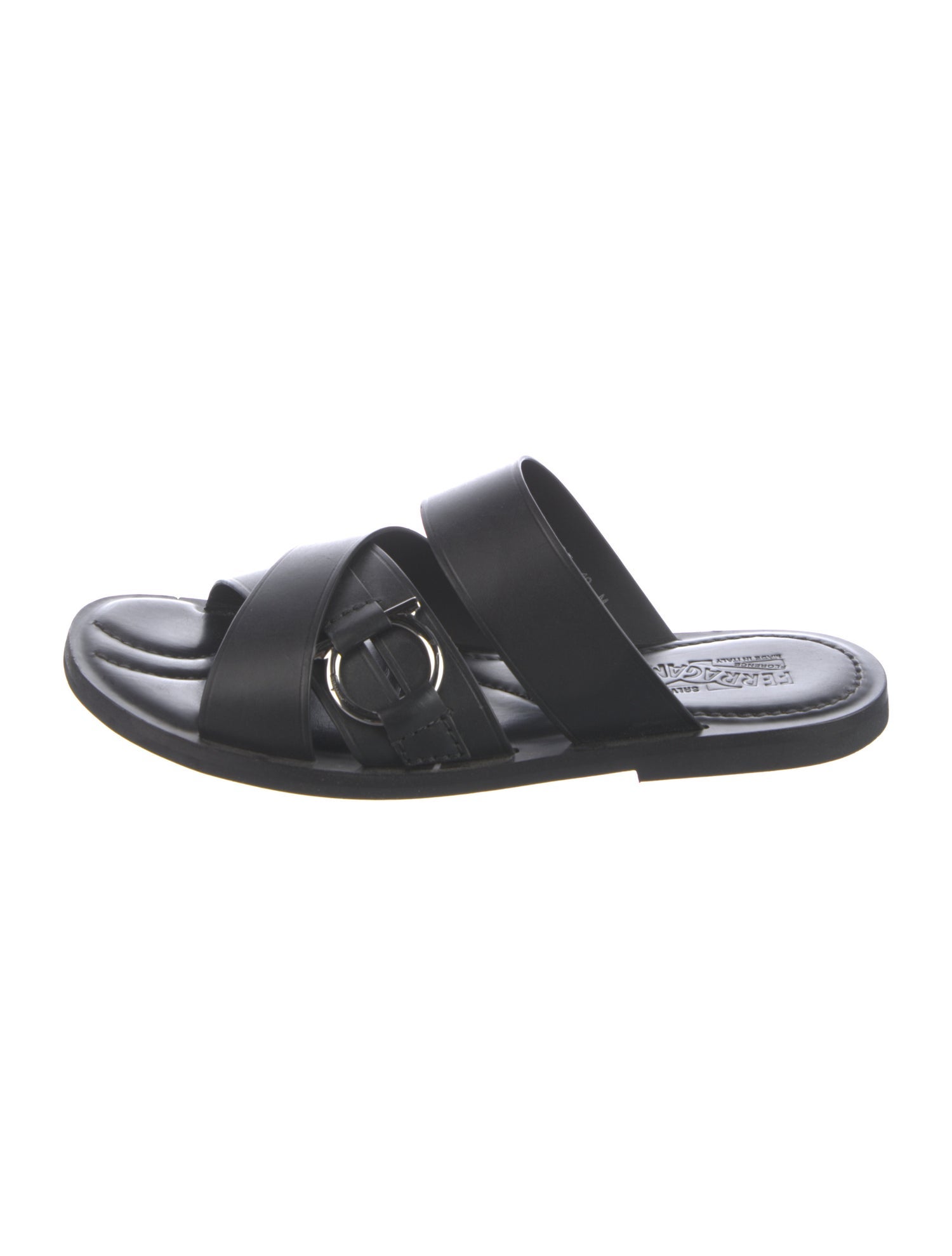 Salvatore Ferragamo Leather Slides