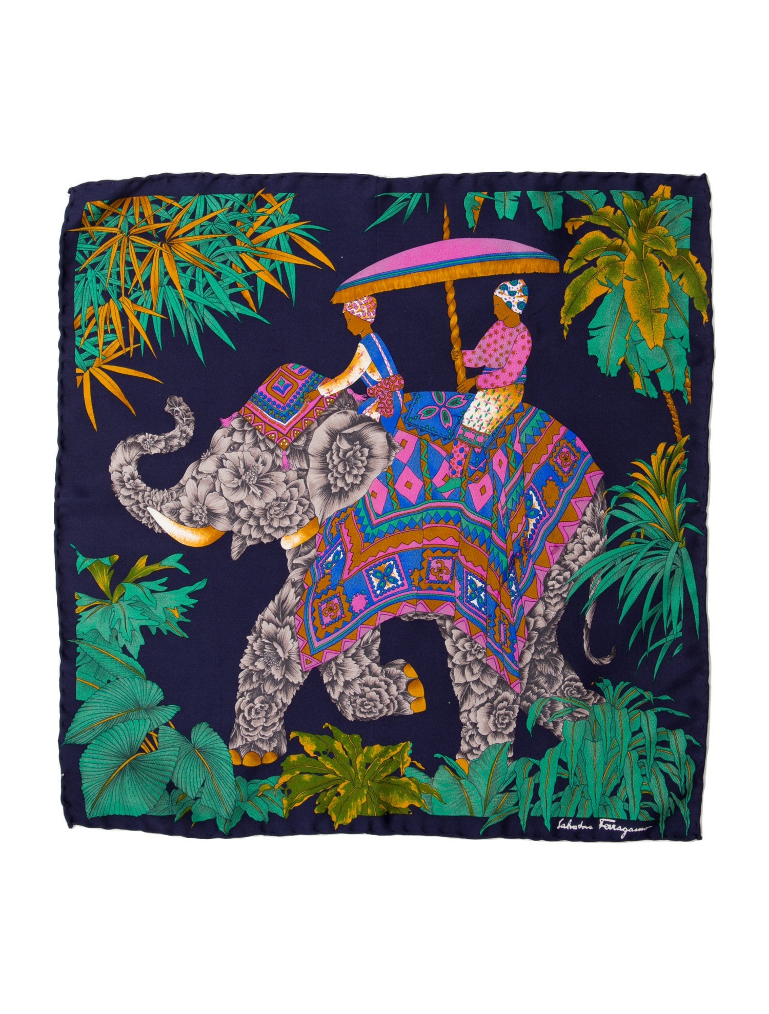 Salvatore Ferragamo Silk Printed Scarf