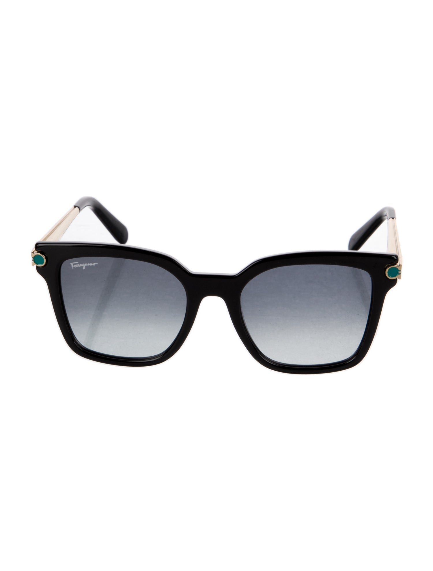 Salvatore Ferragamo Gancini Logo Wayfarer Sunglasses