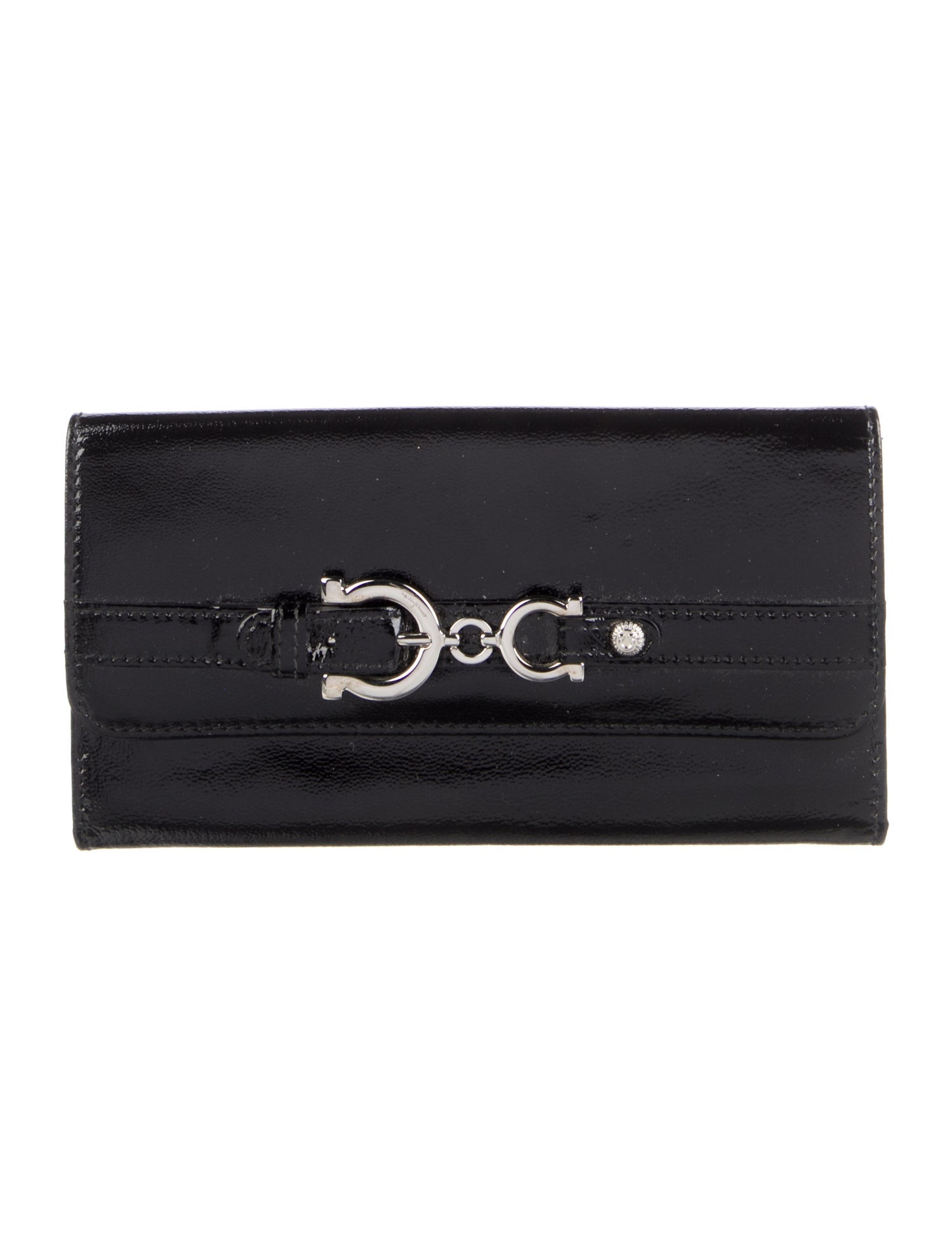 Salvatore Ferragamo Patent Leather Continental Wallet