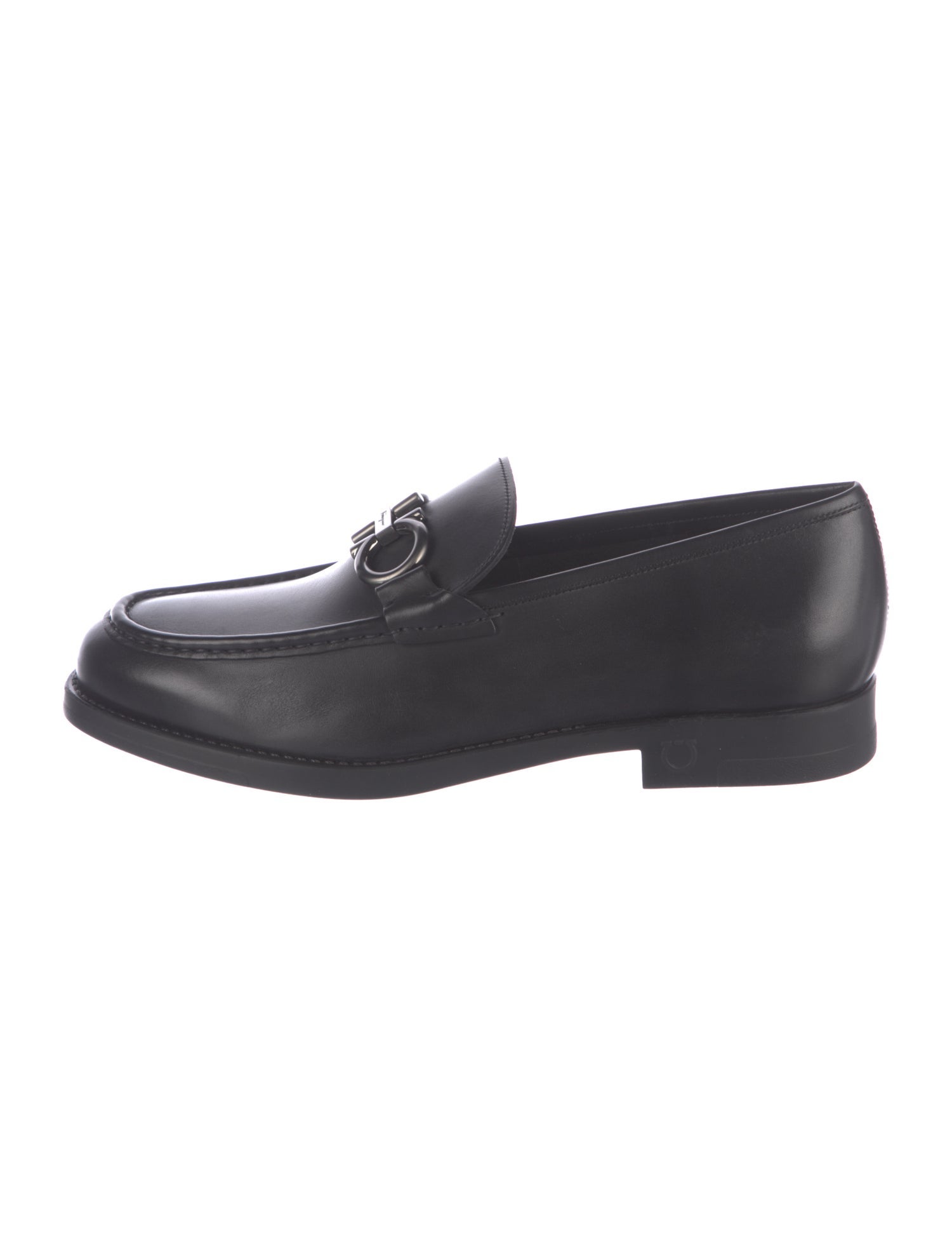 Salvatore Ferragamo Horsebit Accent Leather Dress Loafers