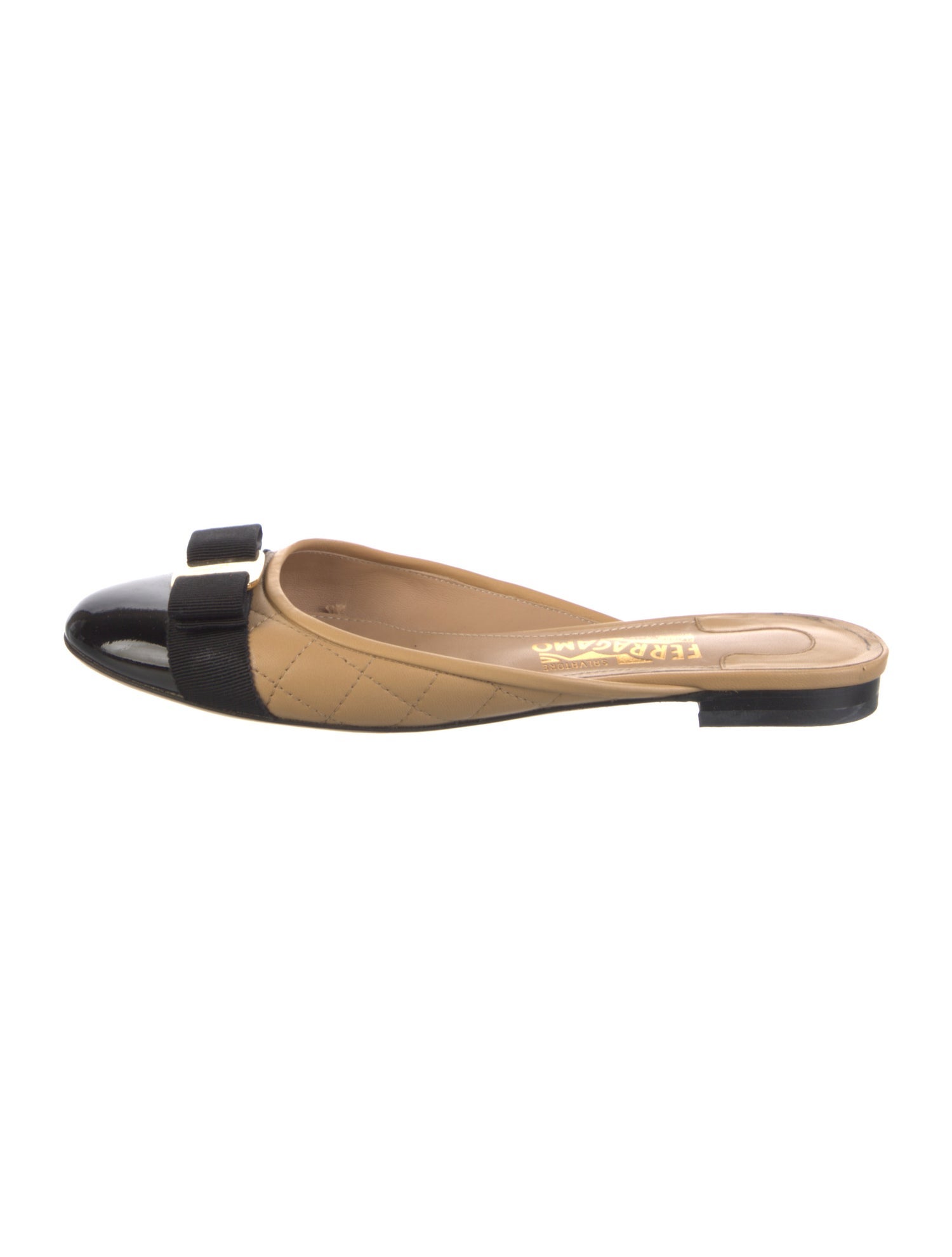 Salvatore Ferragamo Vara Bow Accent Leather Mules