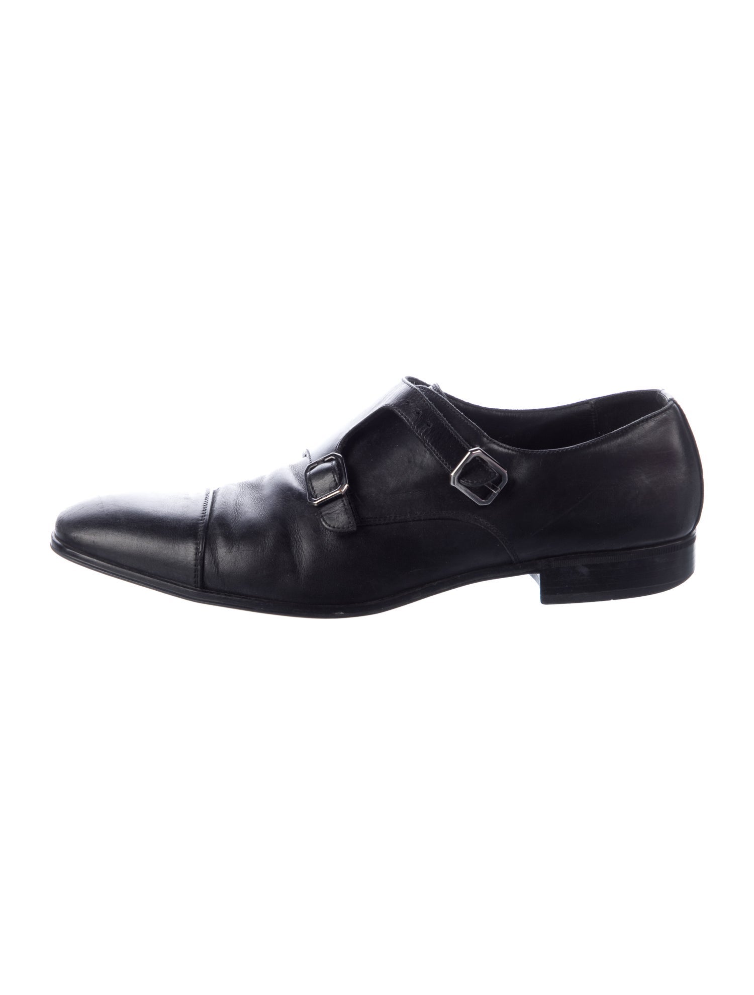 Salvatore Ferragamo Leather Monk Straps