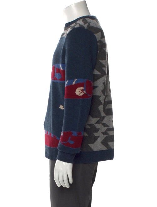 Salvatore Ferragamo Virgin Wool Graphic Print Pullover