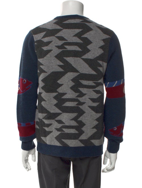Salvatore Ferragamo Virgin Wool Graphic Print Pullover