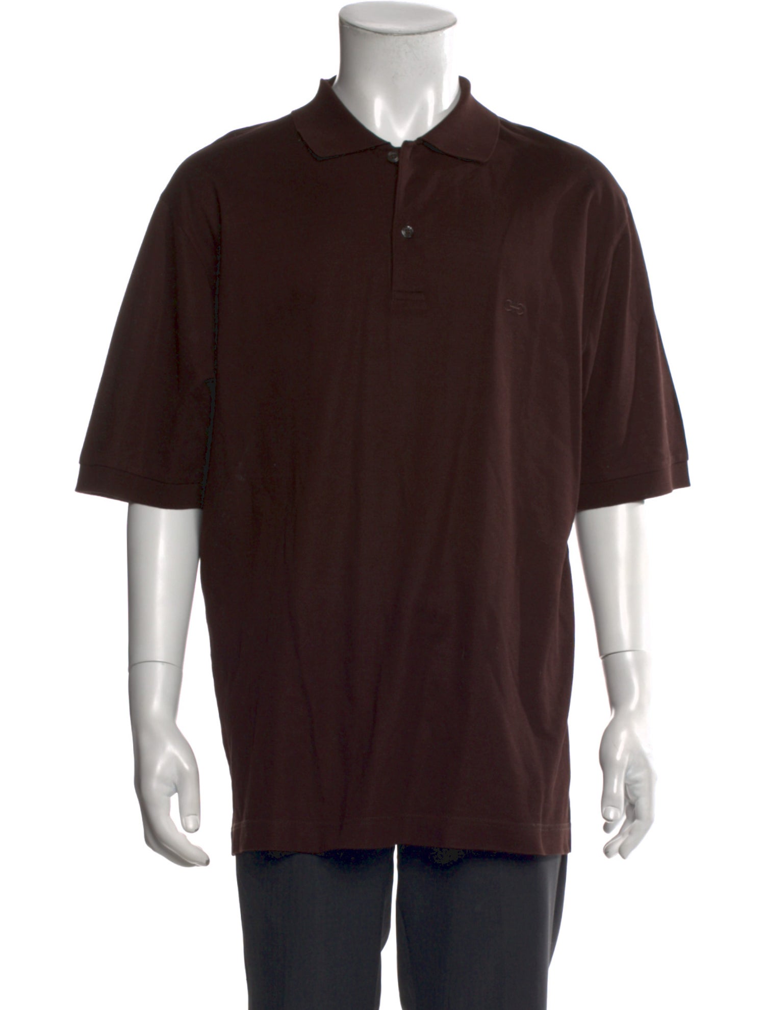 Salvatore Ferragamo Collar Three-Quarter Sleeve Polo Shirt