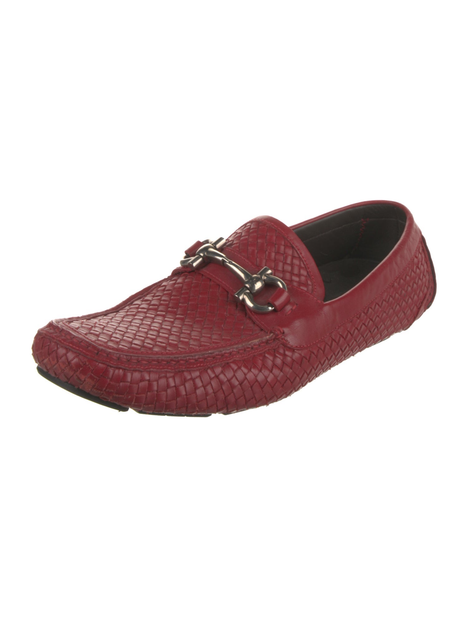 Salvatore Ferragamo Horsebit Accent Leather Moccasins