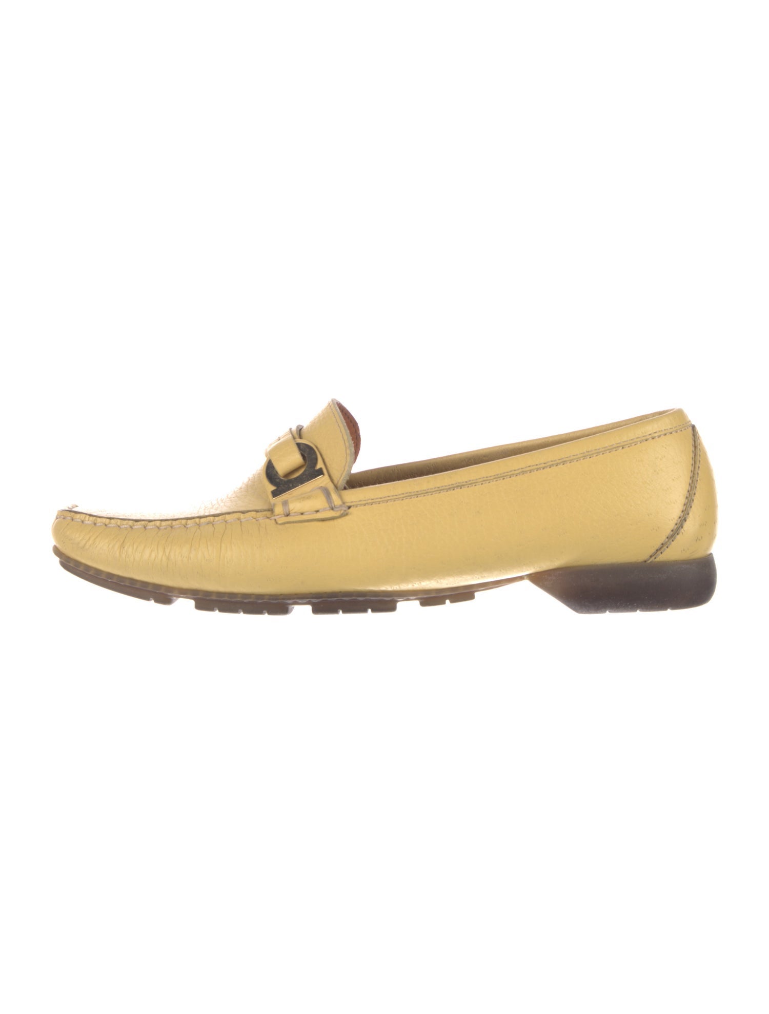 Salvatore Ferragamo Gancini Logo Leather Loafers