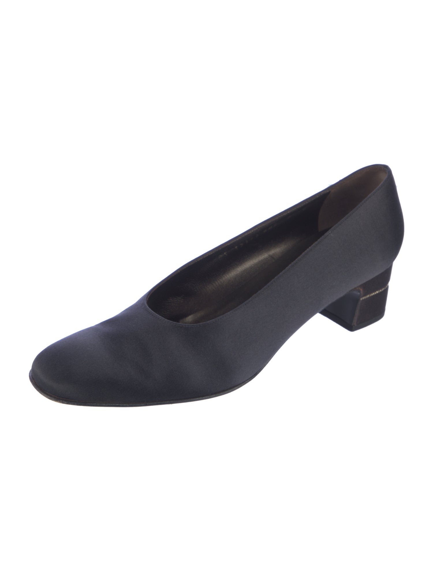 Salvatore Ferragamo Satin Crystal Embellishments Pumps