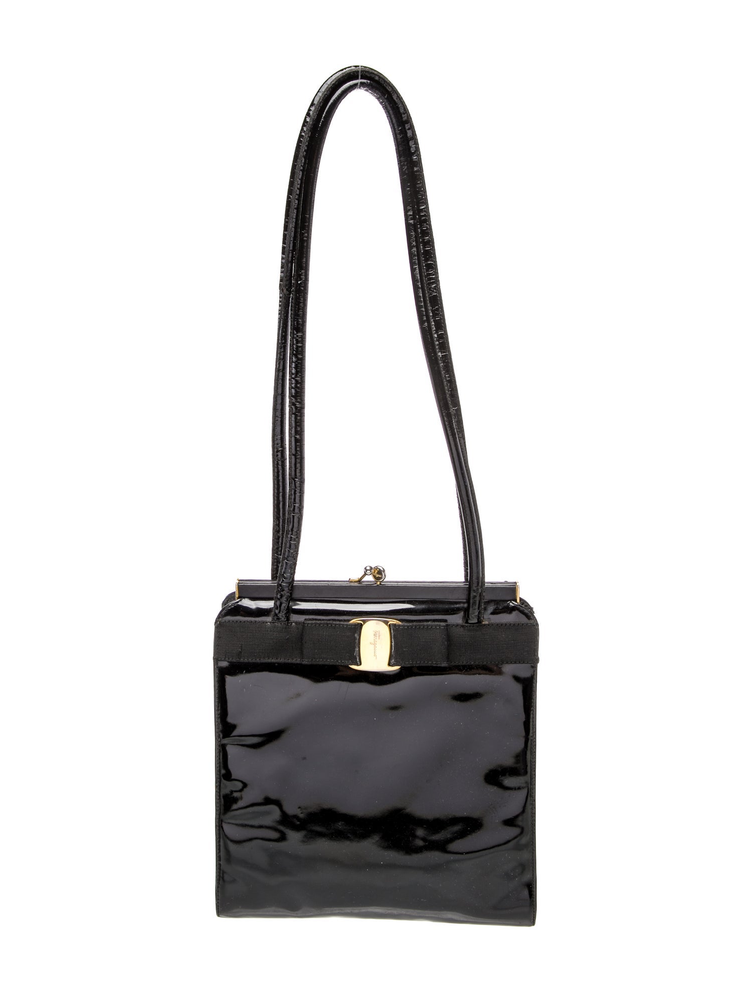 Salvatore Ferragamo Patent Leather Shoulder Bag