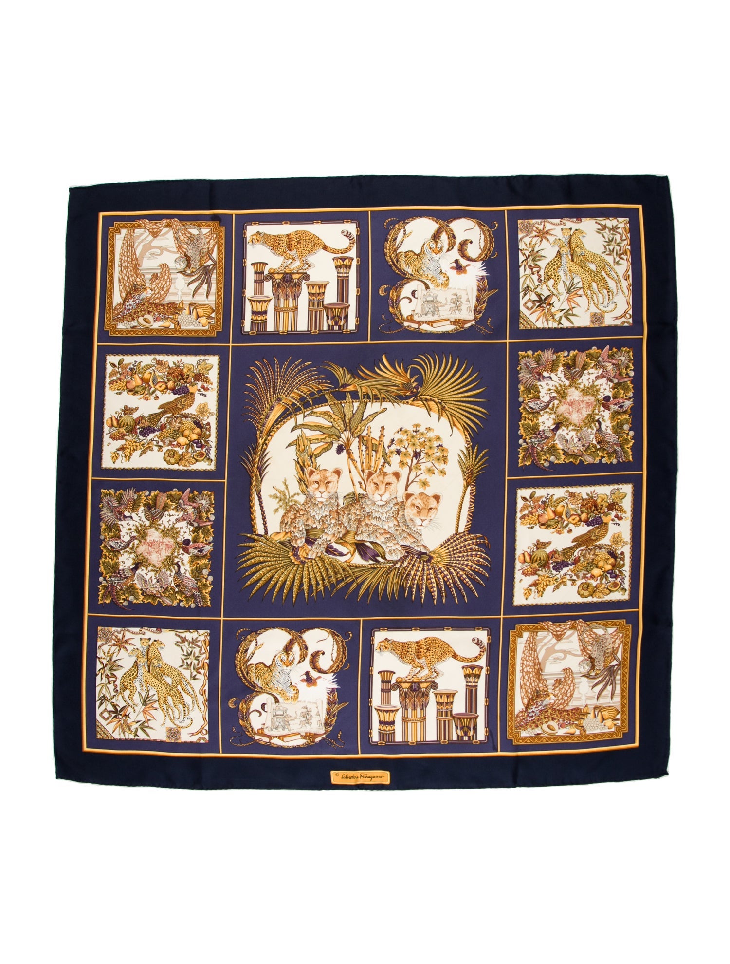 Salvatore Ferragamo Silk Printed Scarf
