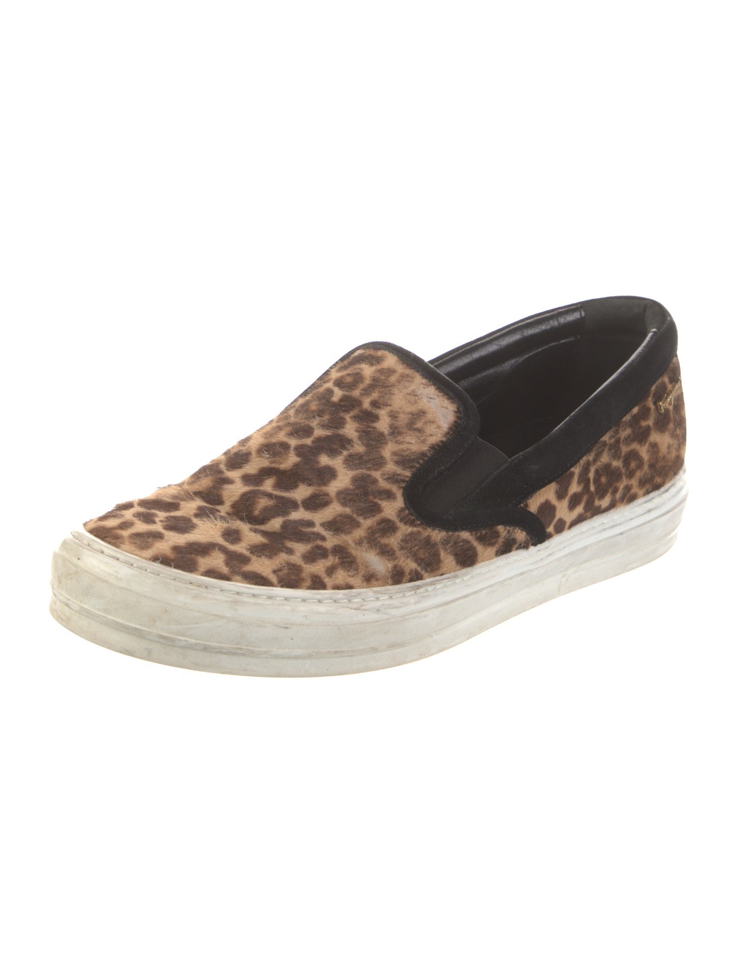 Salvatore Ferragamo Ponyhair Animal Print Sneakers