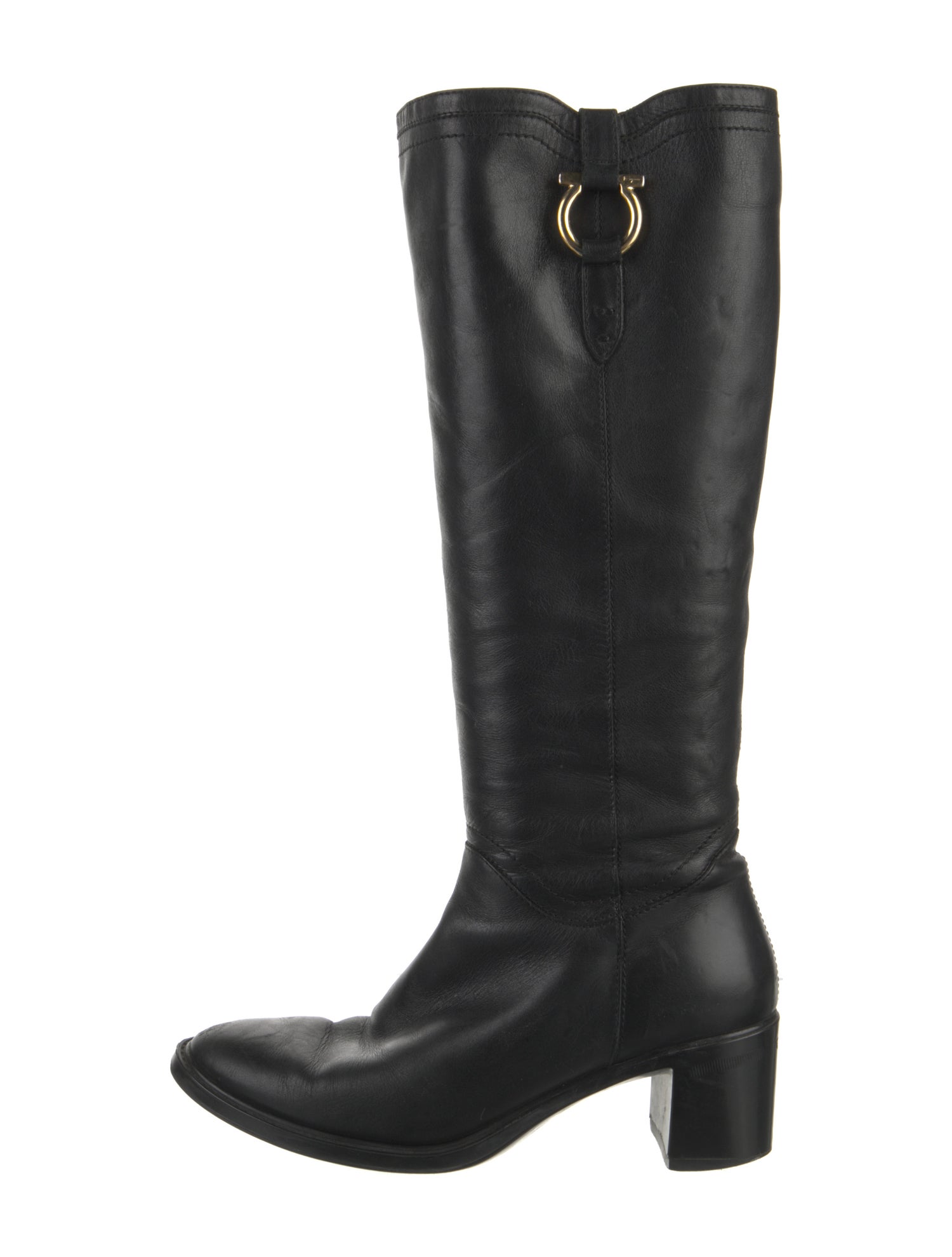 Salvatore Ferragamo Leather Riding Boots