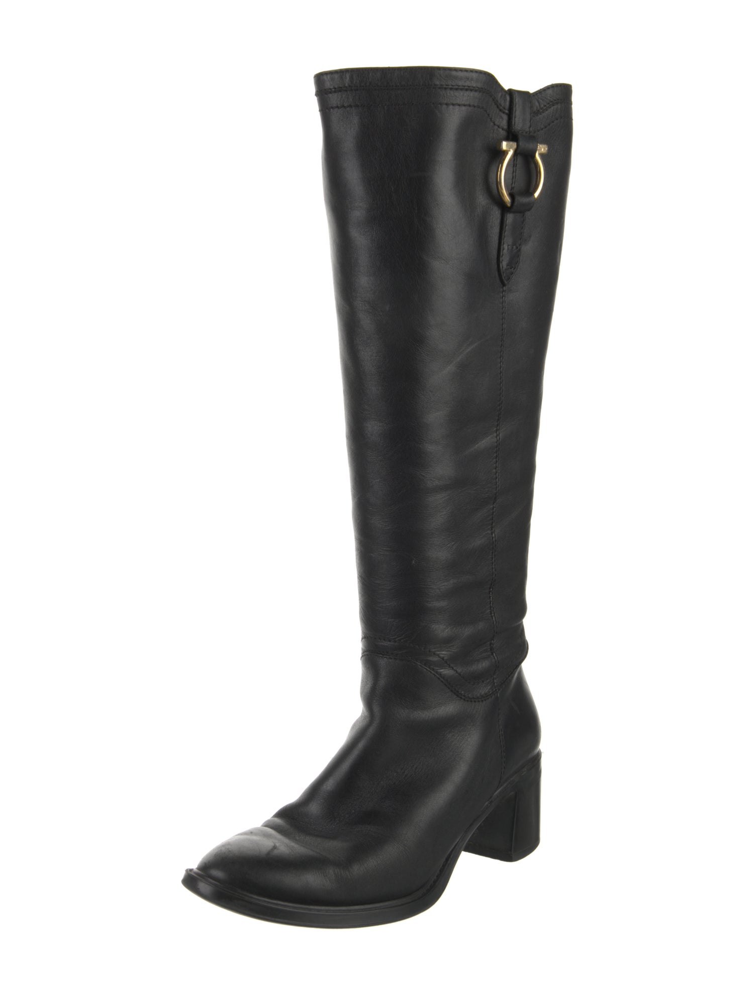 Salvatore Ferragamo Leather Riding Boots