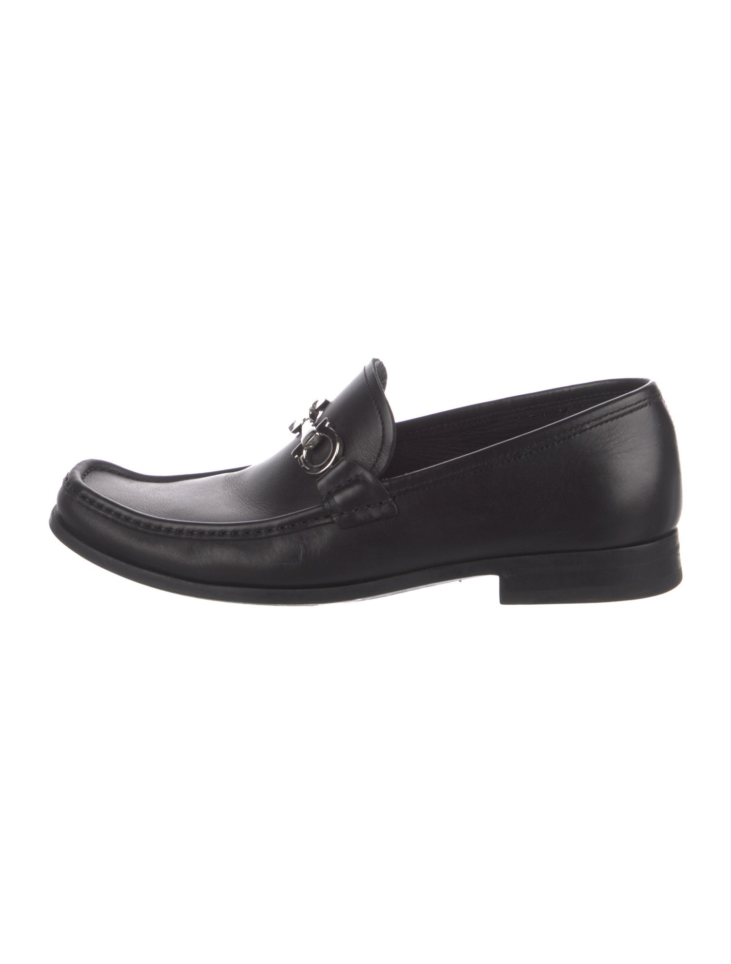 Salvatore Ferragamo Gancini Logo Leather Dress Loafers