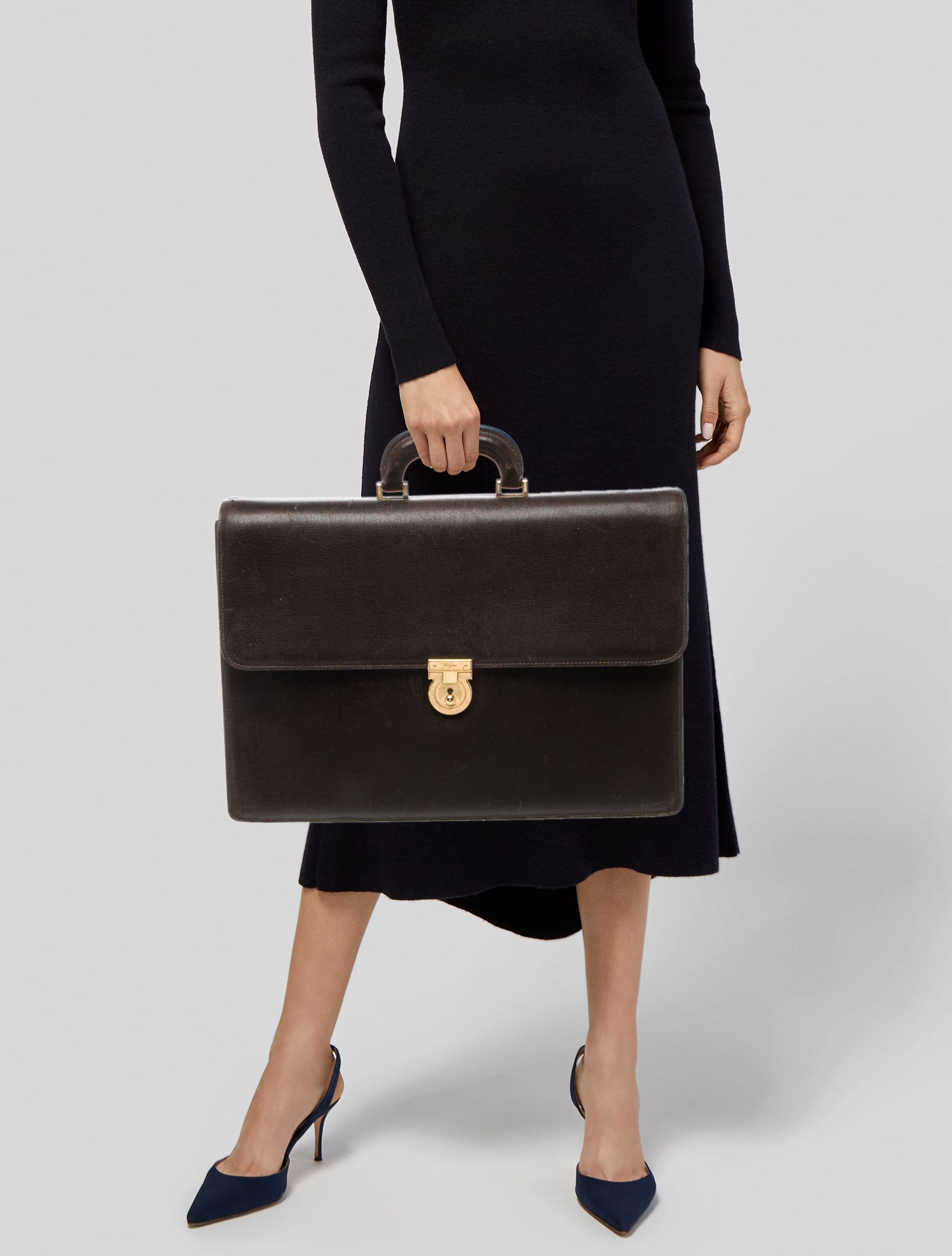 Salvatore Ferragamo Leather Briefcase