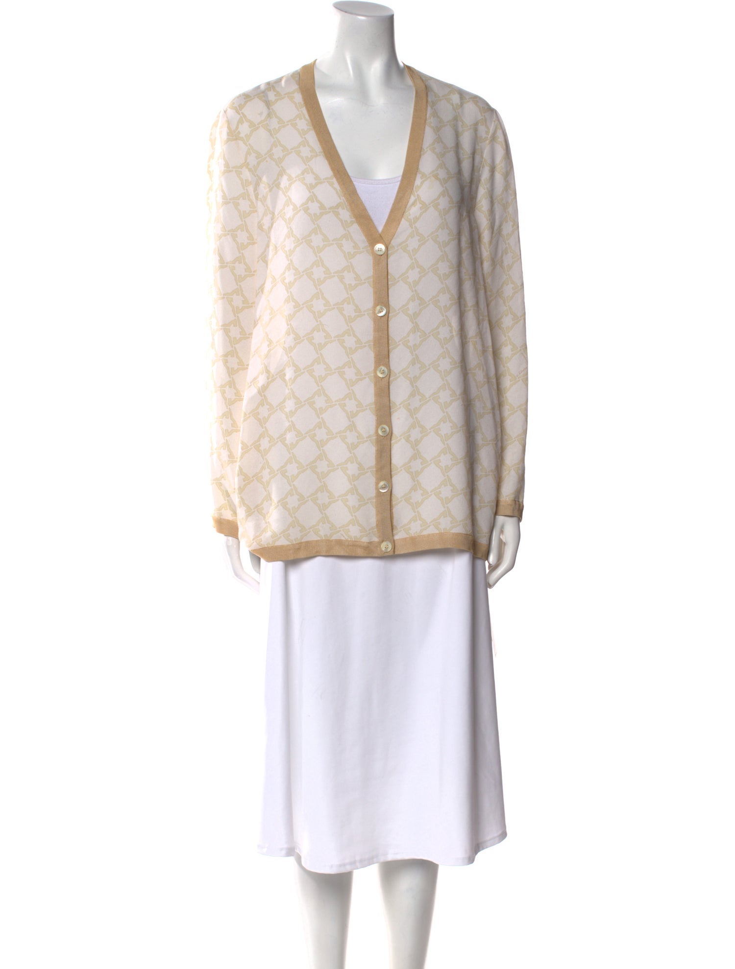 Salvatore Ferragamo Silk Printed Sweater