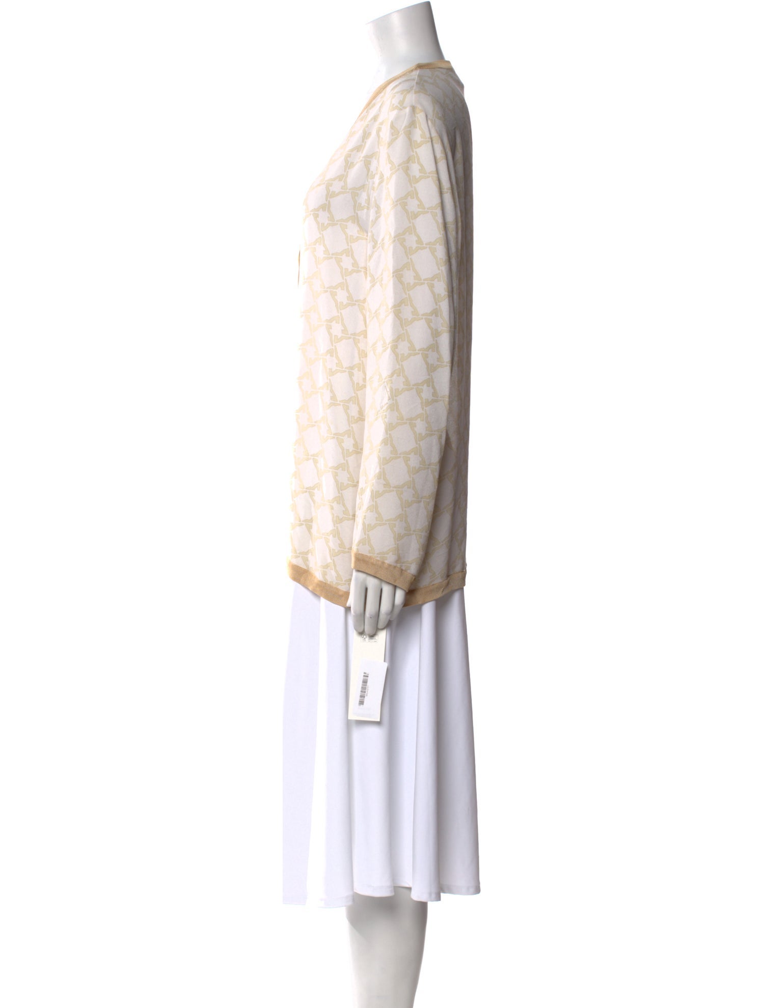 Salvatore Ferragamo Silk Printed Sweater