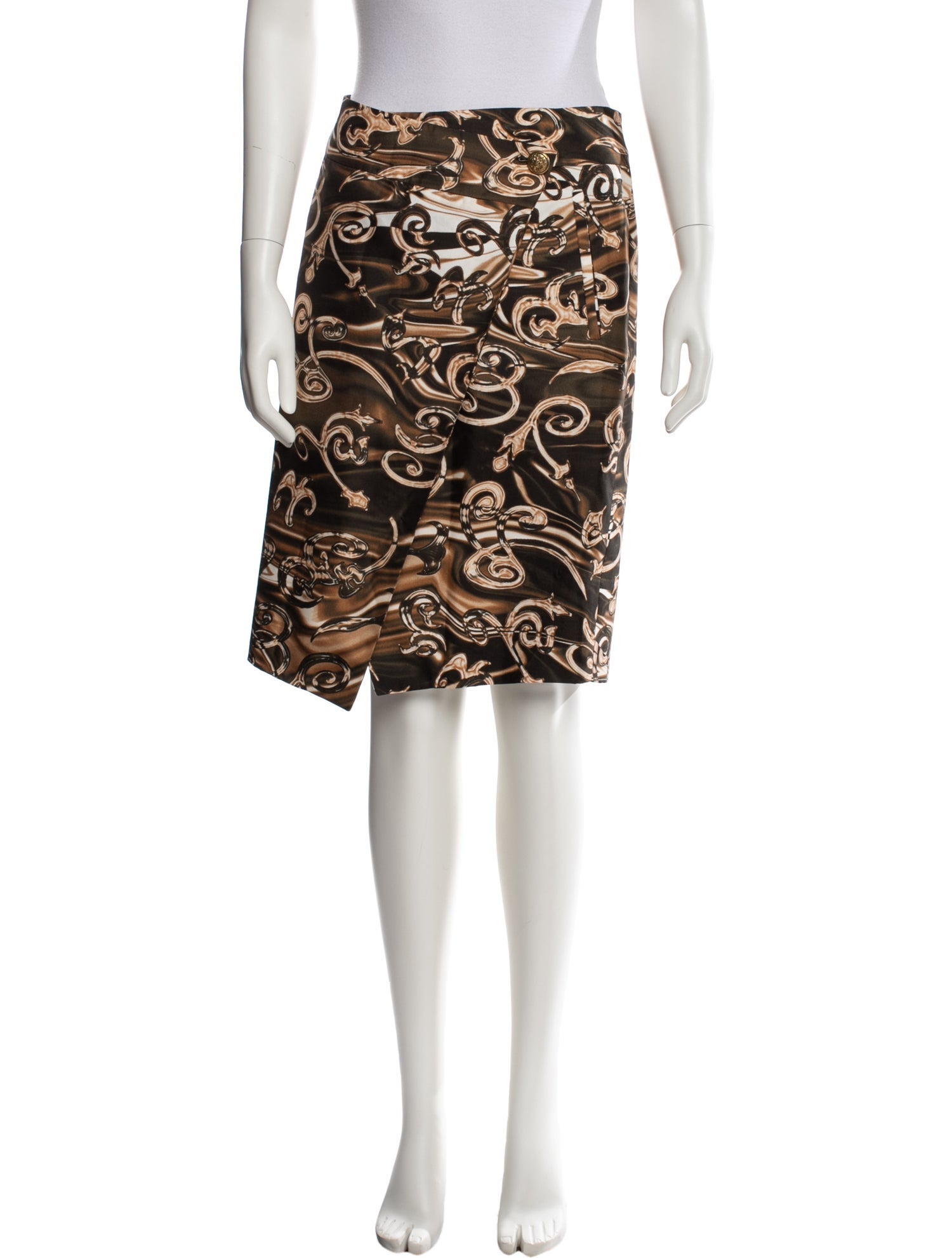 Salvatore Ferragamo Silk Knee-Length Skirt