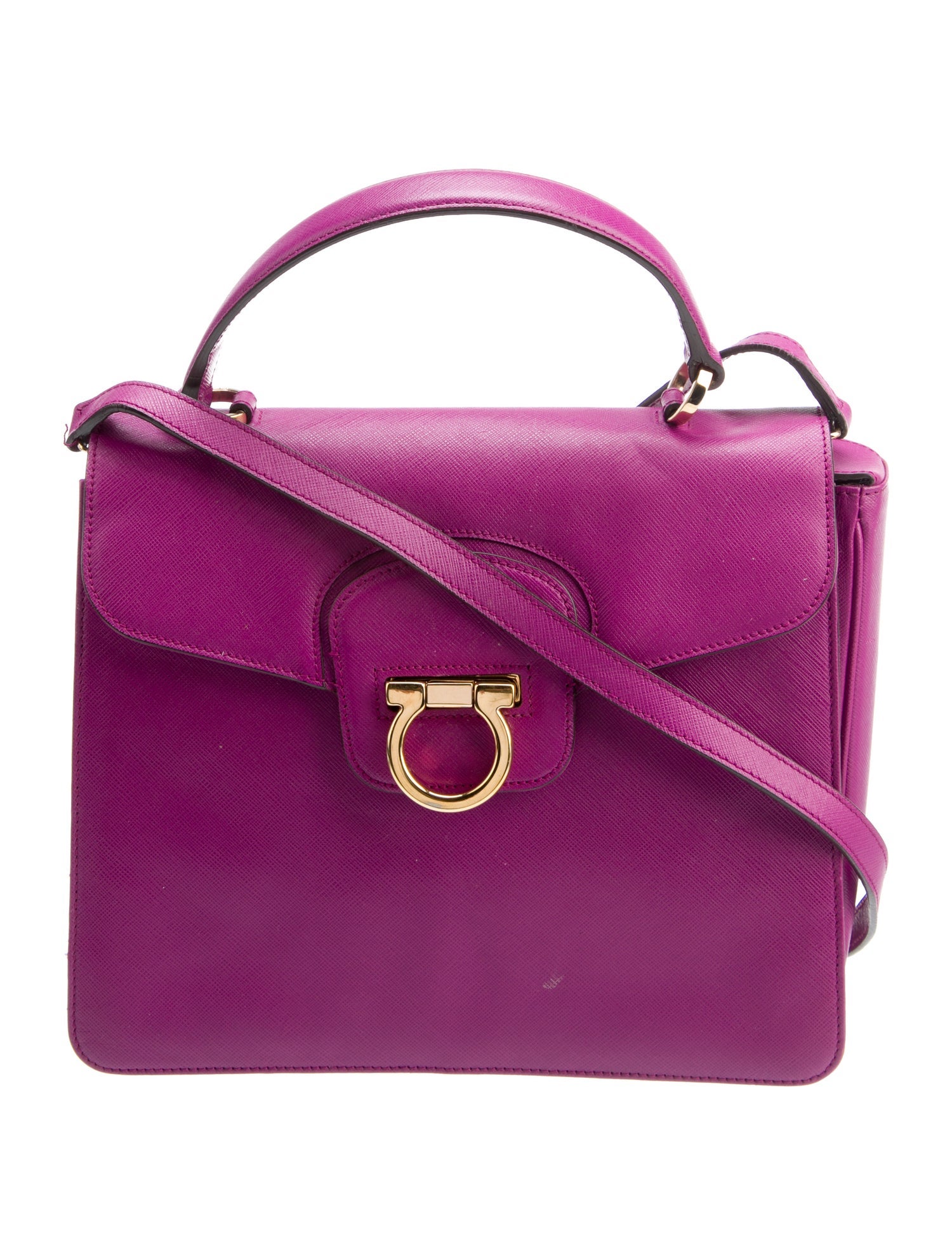 Salvatore Ferragamo Saffiano Leather Top Handle Bag