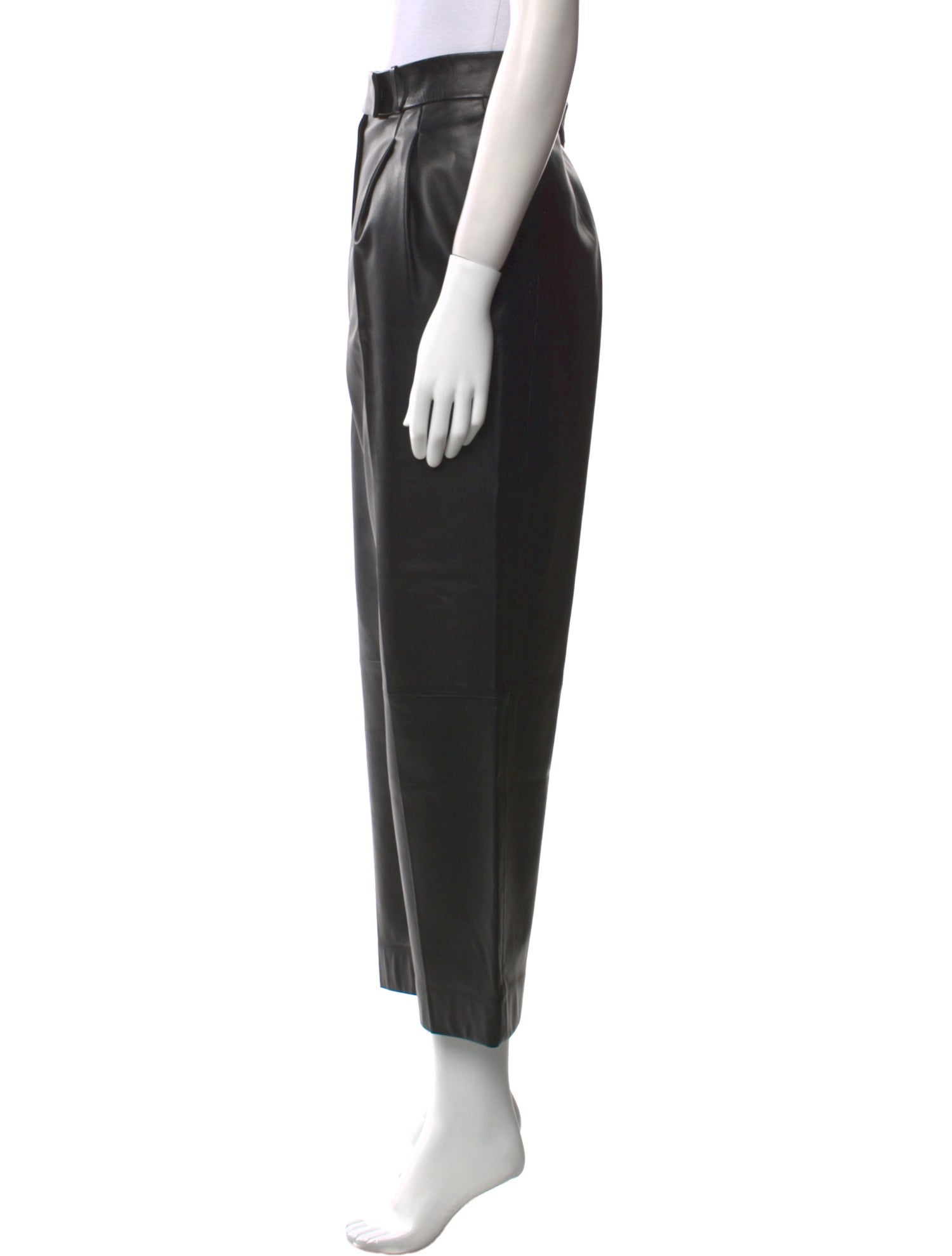 Salvatore Ferragamo Lamb Leather Straight Leg Pants w/ Tags