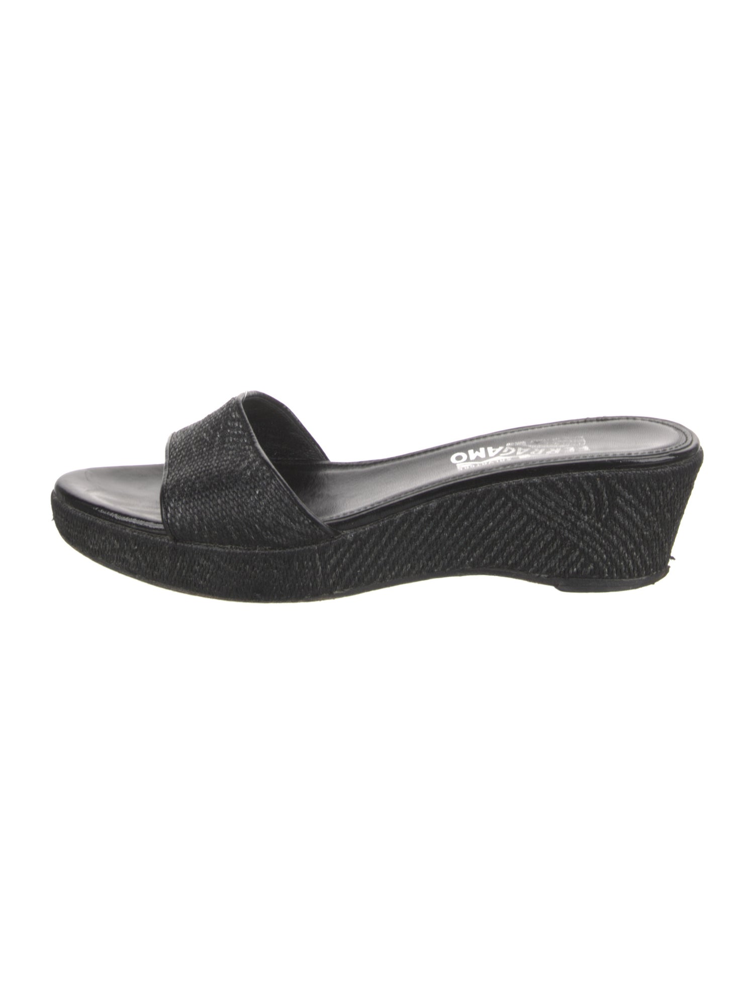 Salvatore Ferragamo Leather Printed Slides