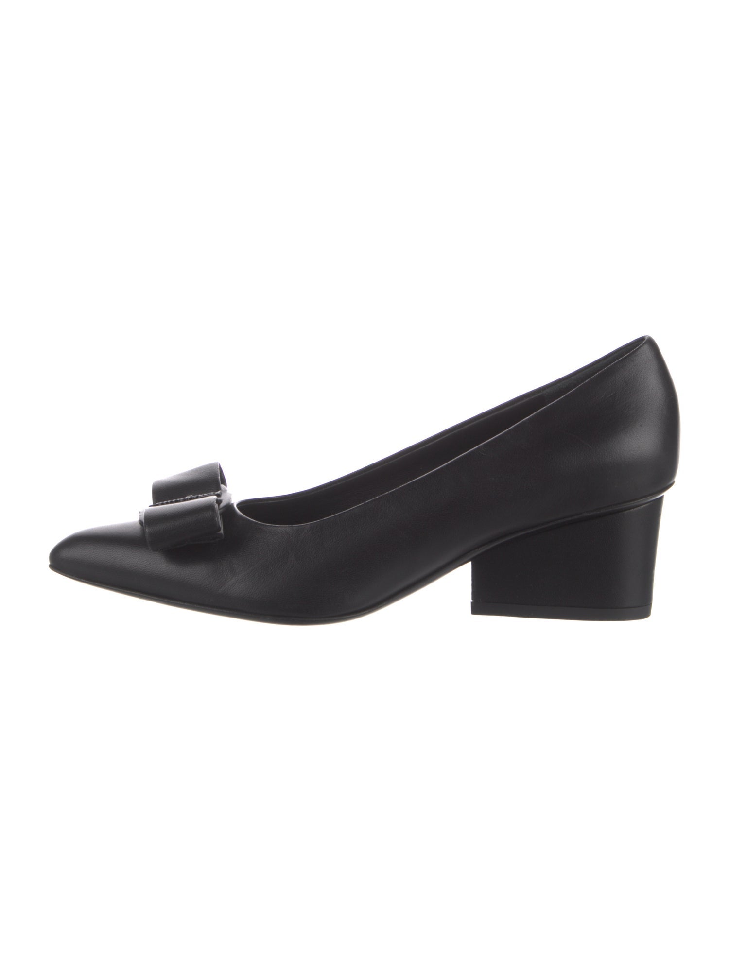Salvatore Ferragamo Vara Bow Accent Leather Pumps