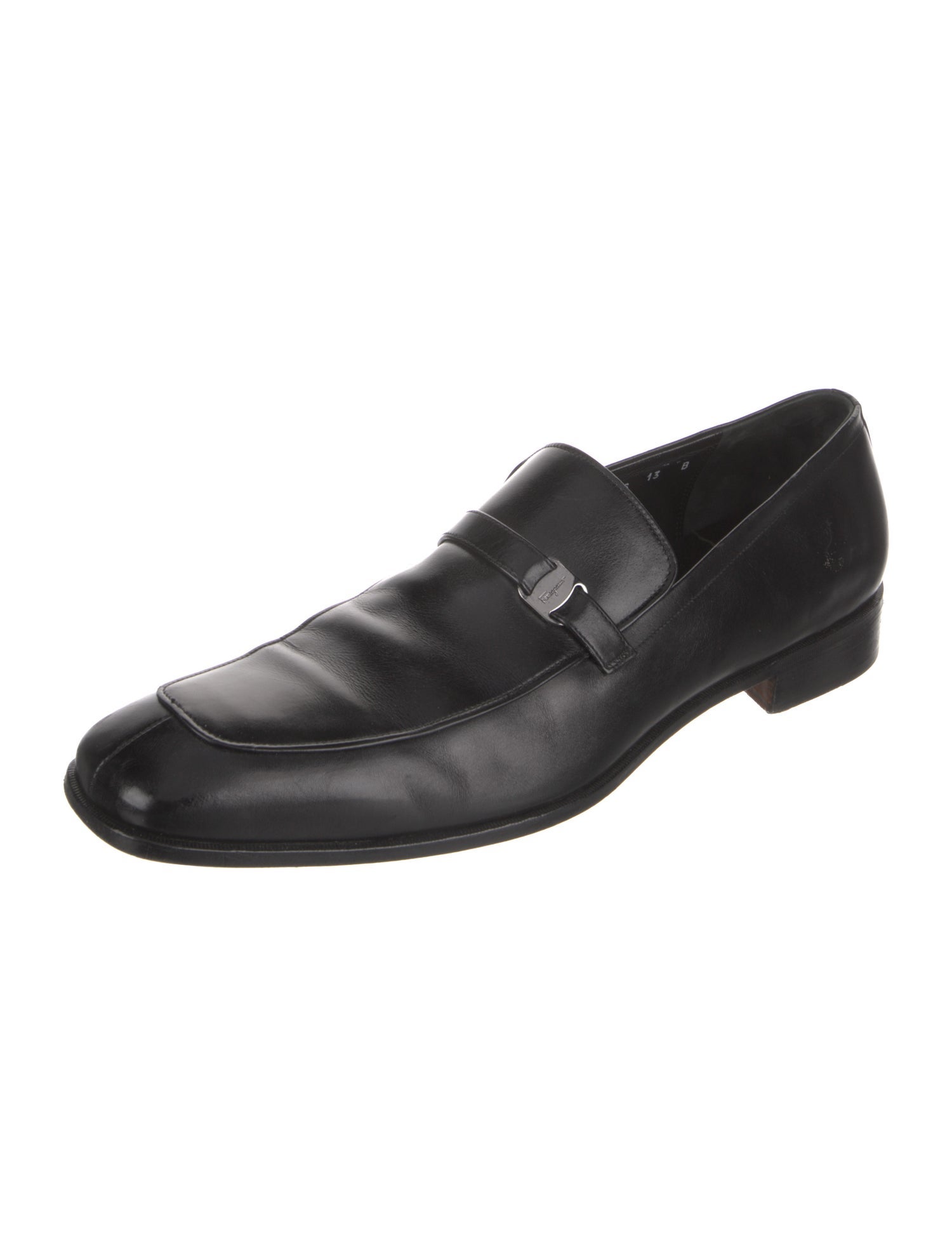 Salvatore Ferragamo Leather Monk Straps