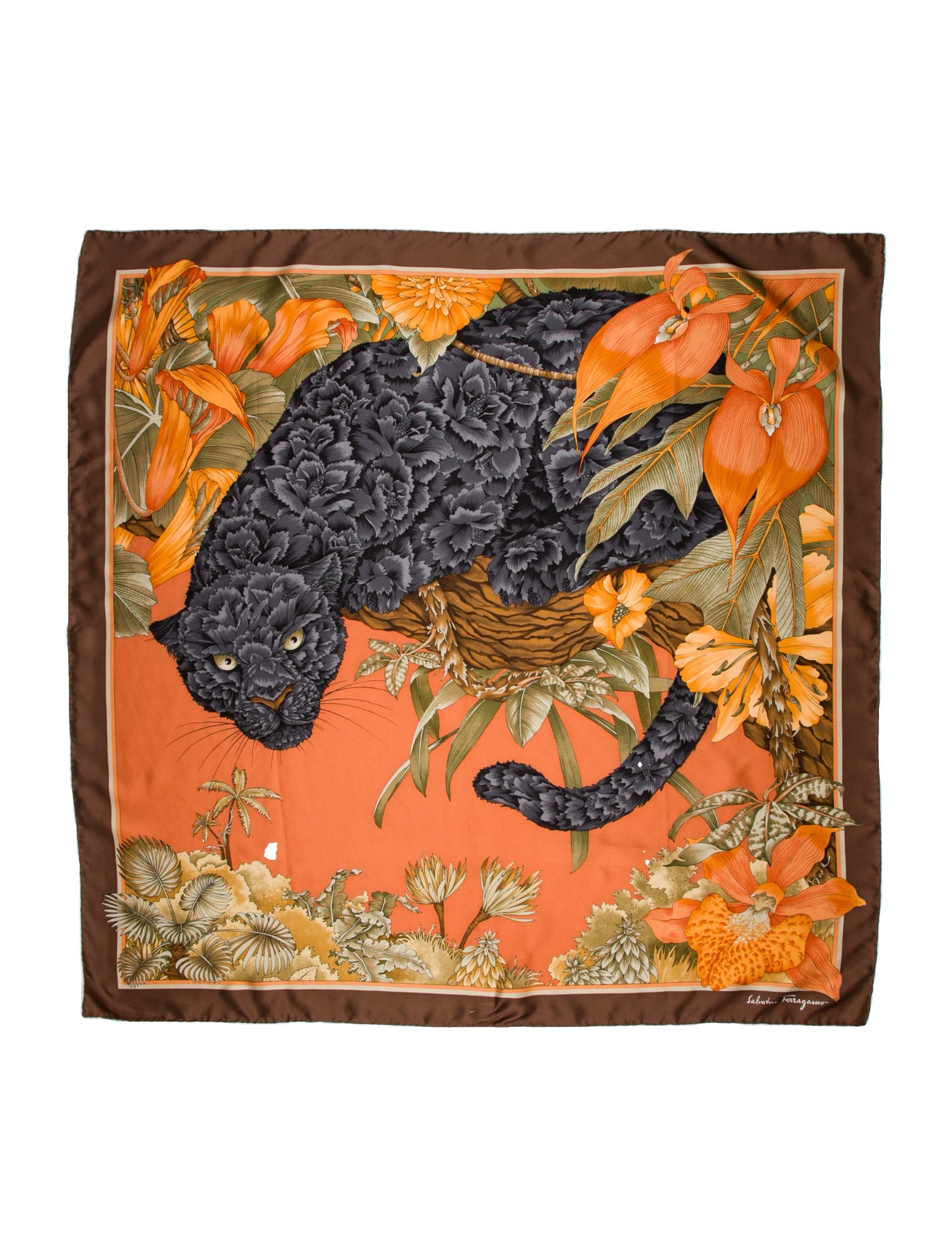 Salvatore Ferragamo Silk Printed Scarf