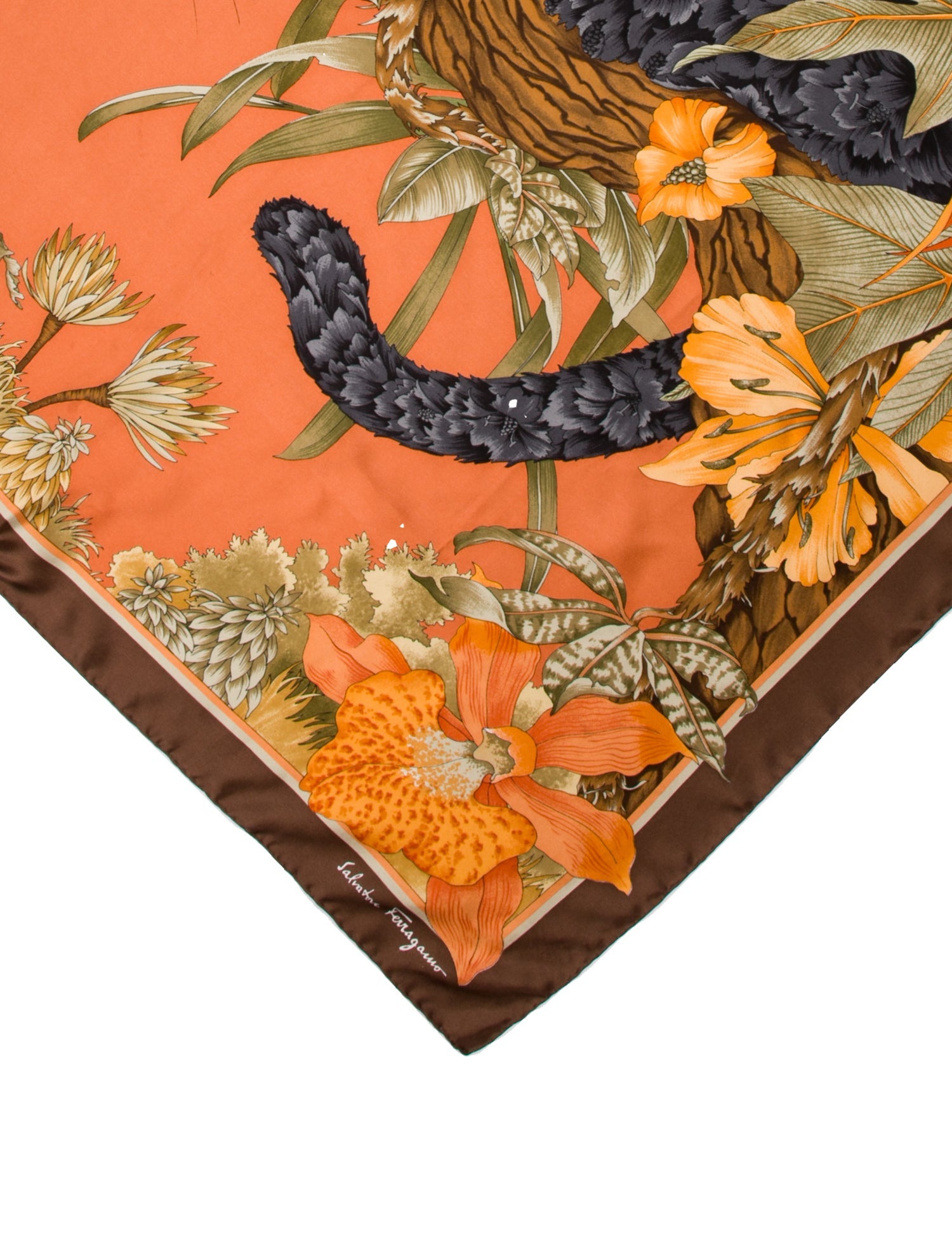 Salvatore Ferragamo Silk Printed Scarf