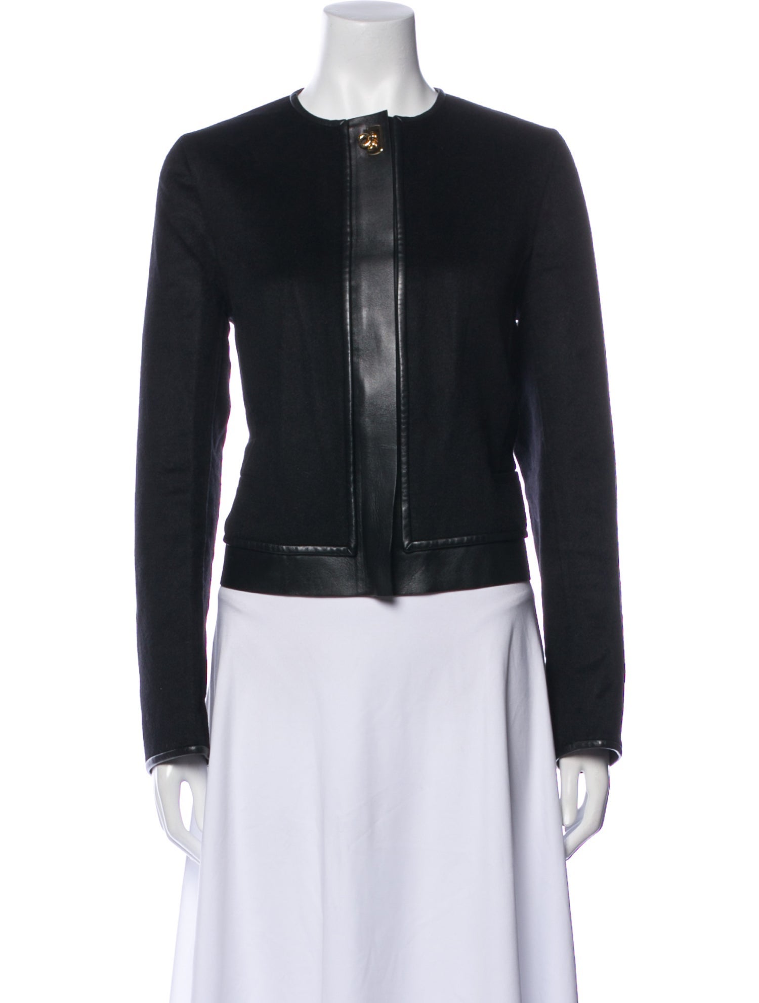 Salvatore Ferragamo Wool Biker Jacket