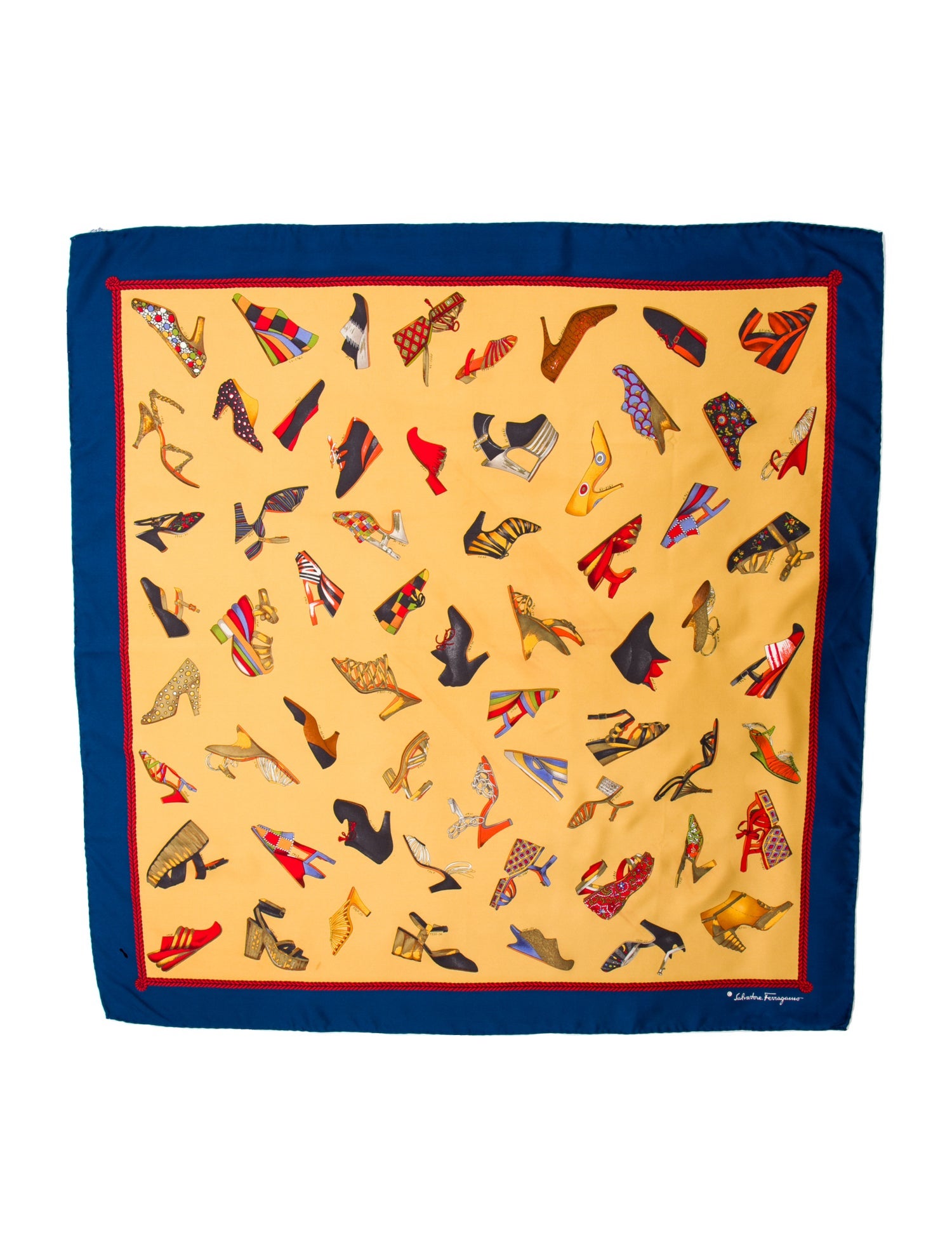 Salvatore Ferragamo Silk Printed Scarf