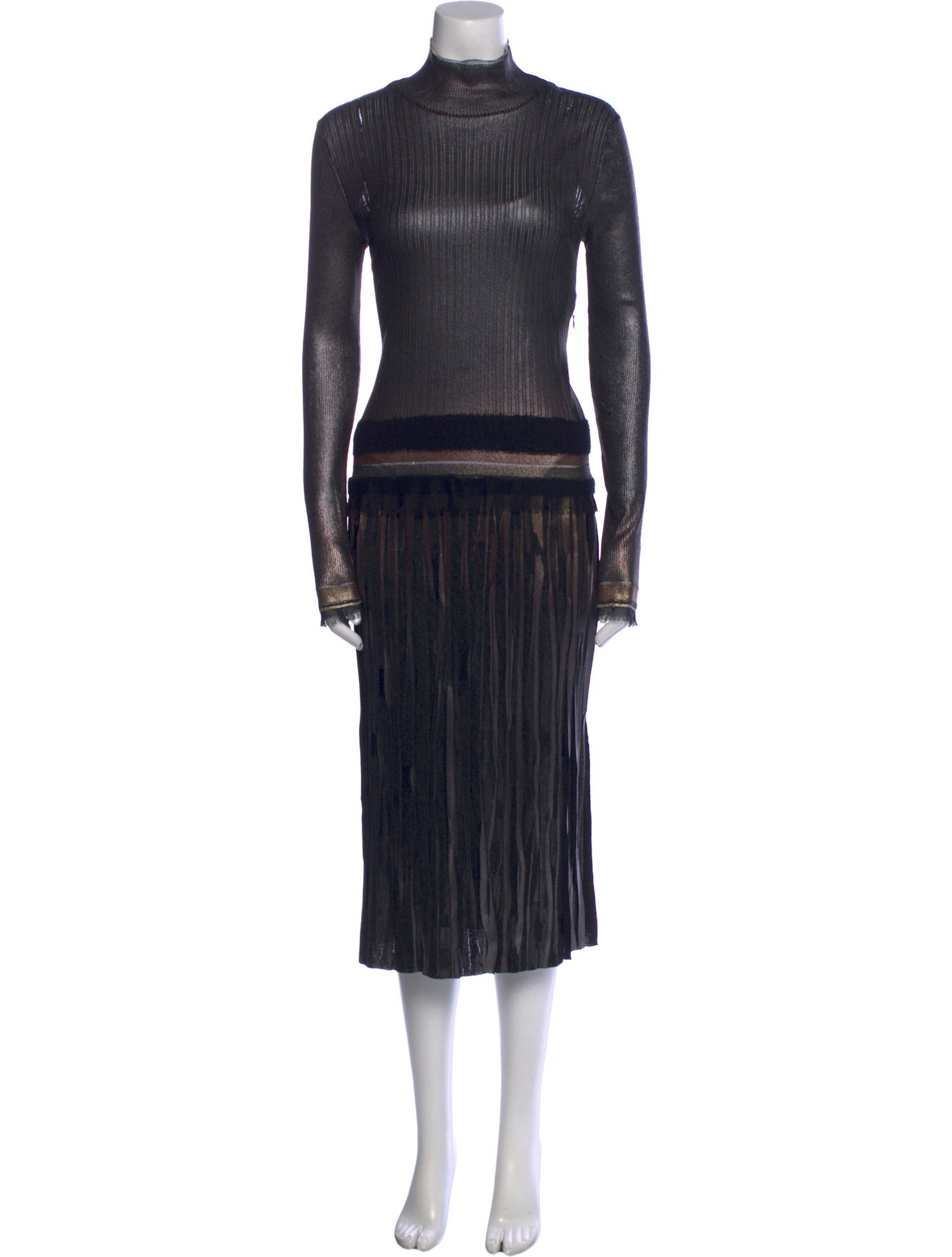 Salvatore Ferragamo Turtleneck Long Dress