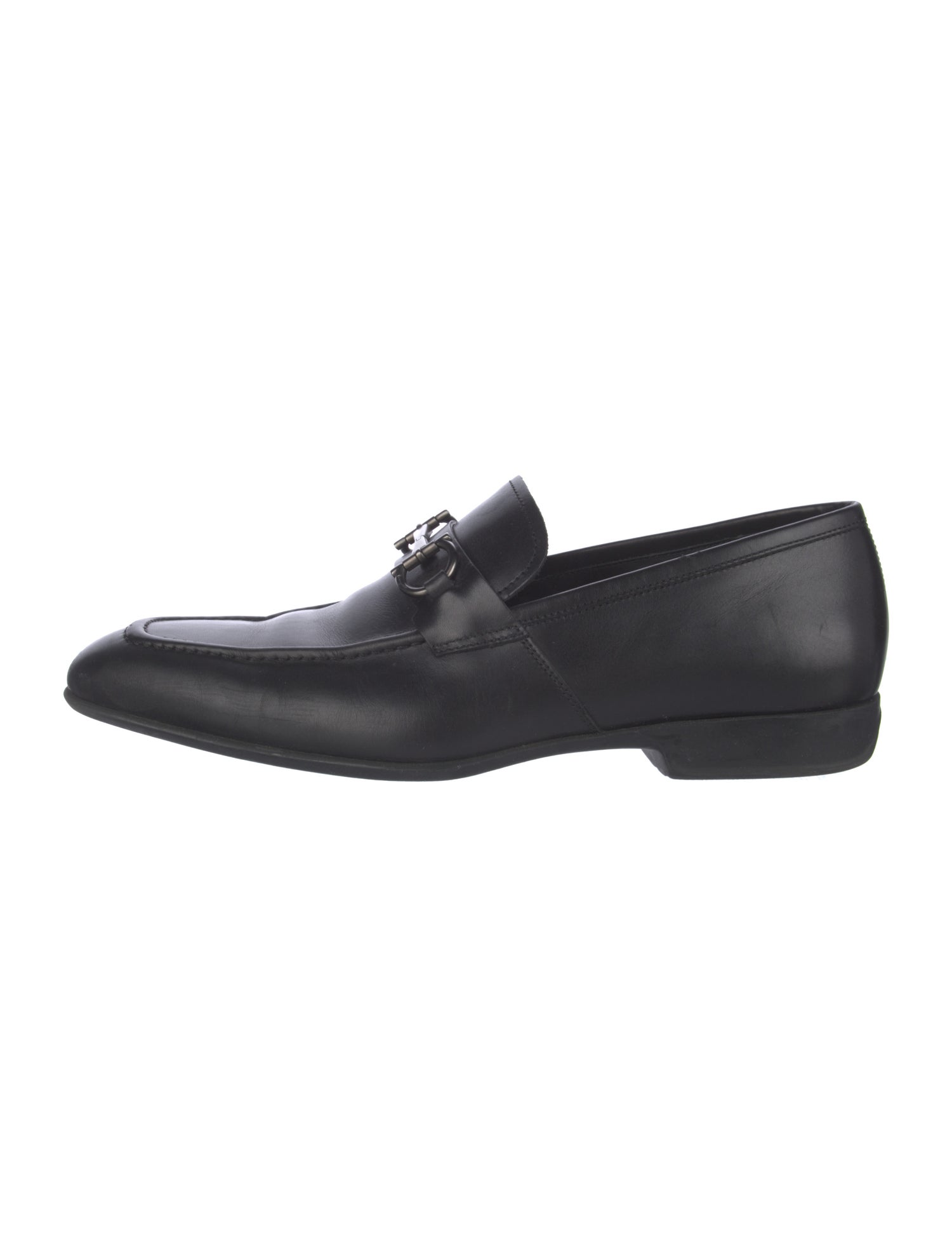 Salvatore Ferragamo Horsebit Accent Leather Dress Loafers