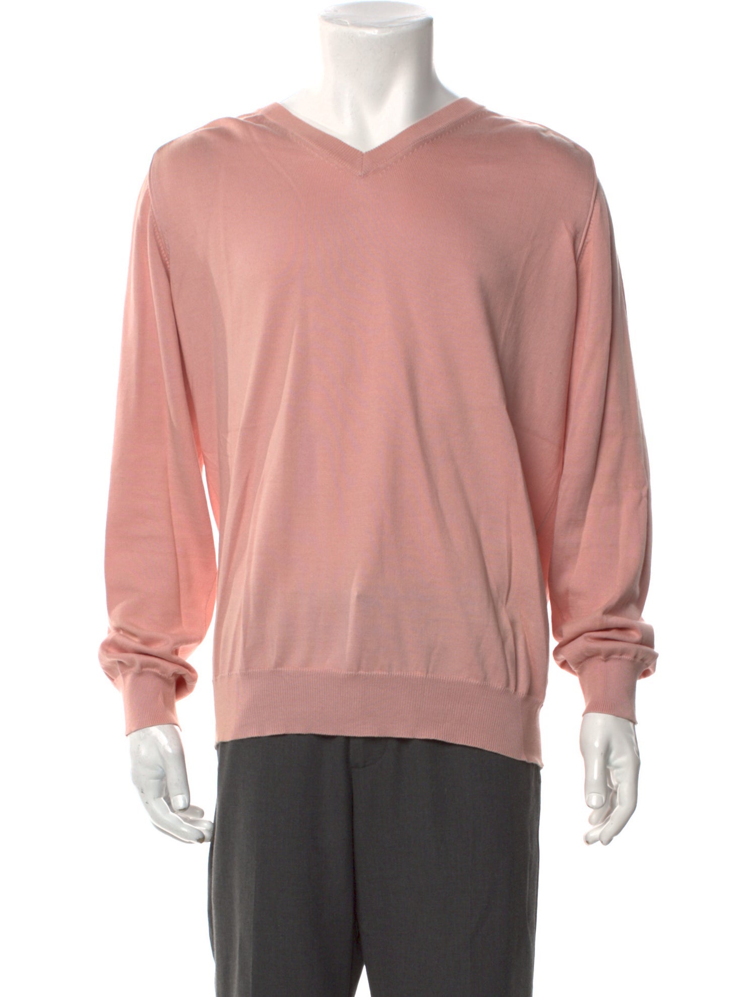 Salvatore Ferragamo V-Neck Long Sleeve Pullover