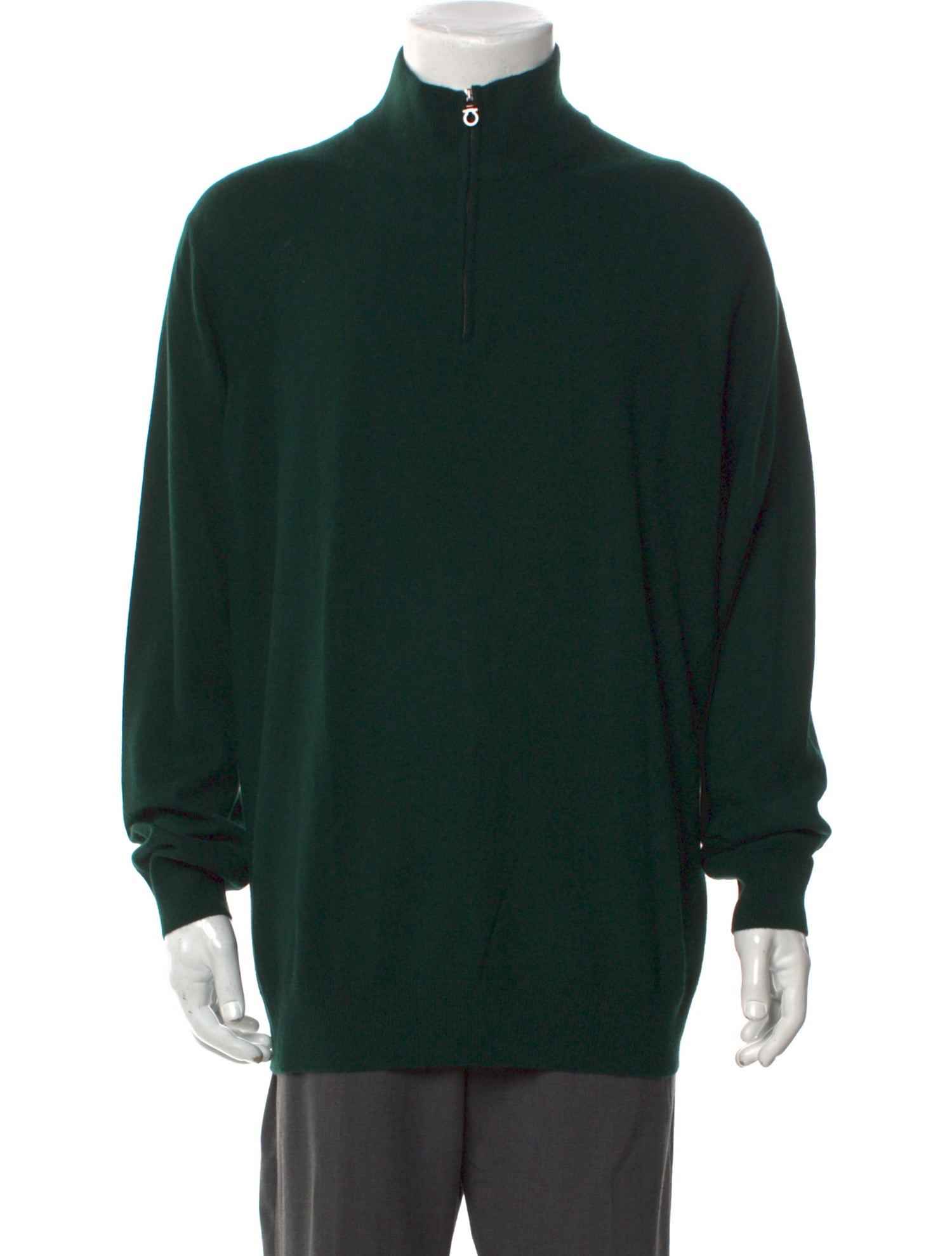 Salvatore Ferragamo Cashmere Mock Neck Polo Sweater