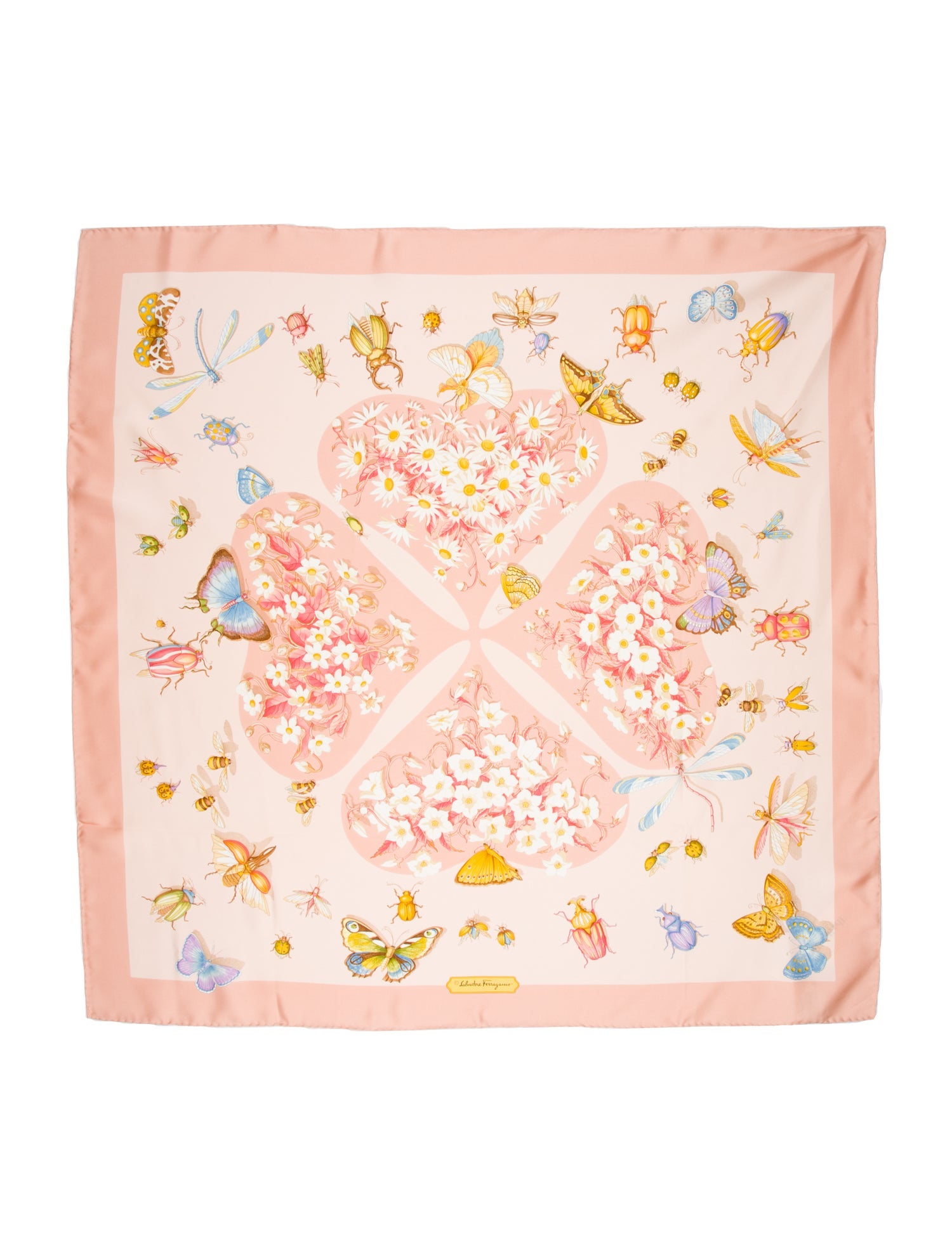 Salvatore Ferragamo Silk Floral Print Scarf