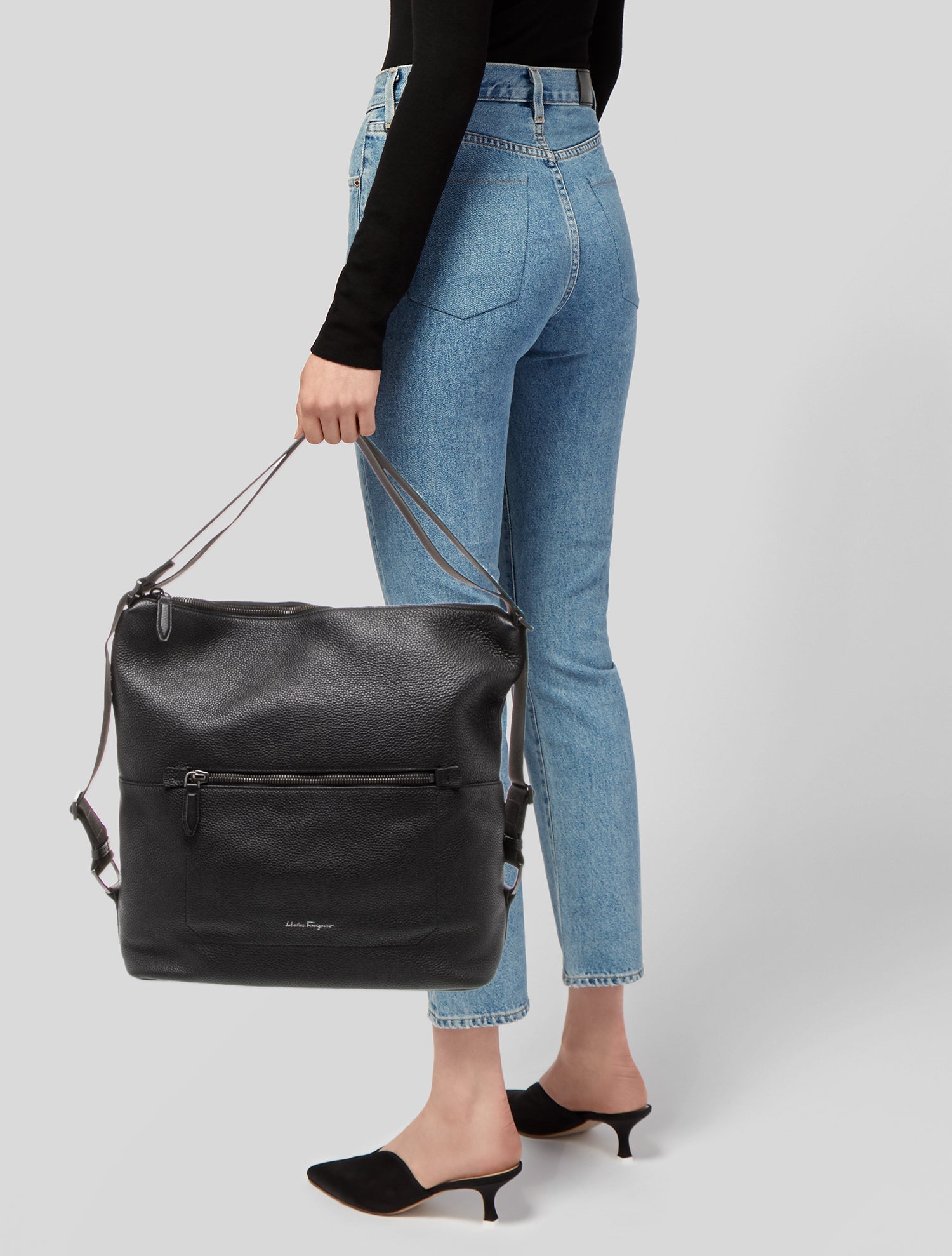 Salvatore Ferragamo Leather Messenger Bag