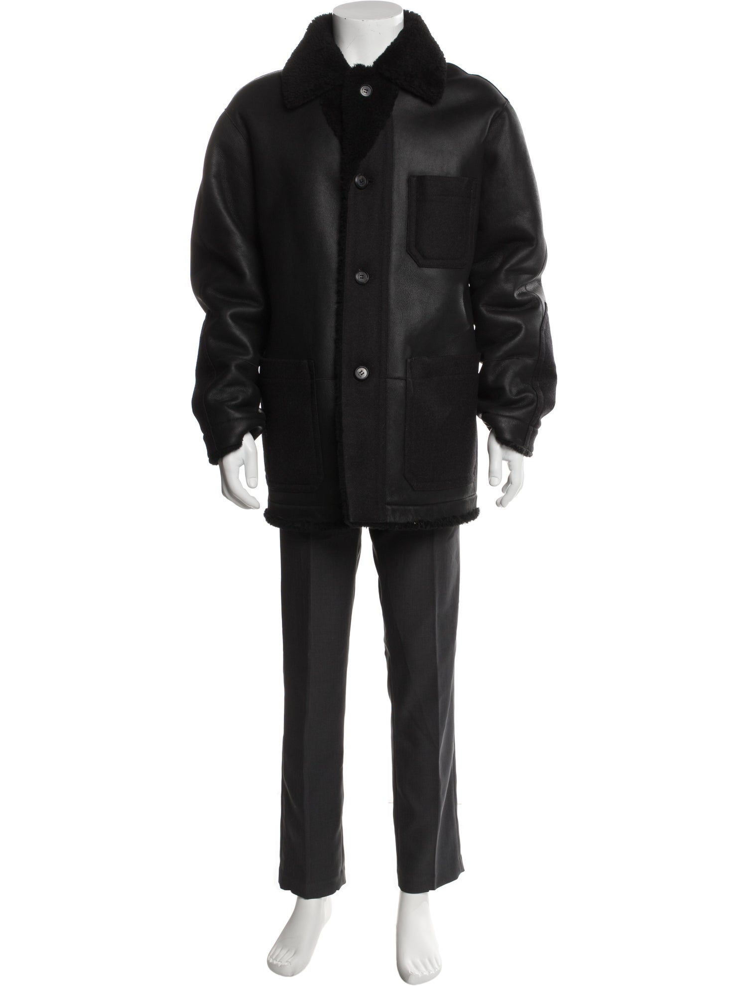 Salvatore Ferragamo Lamb Leather Parka w/ Tags