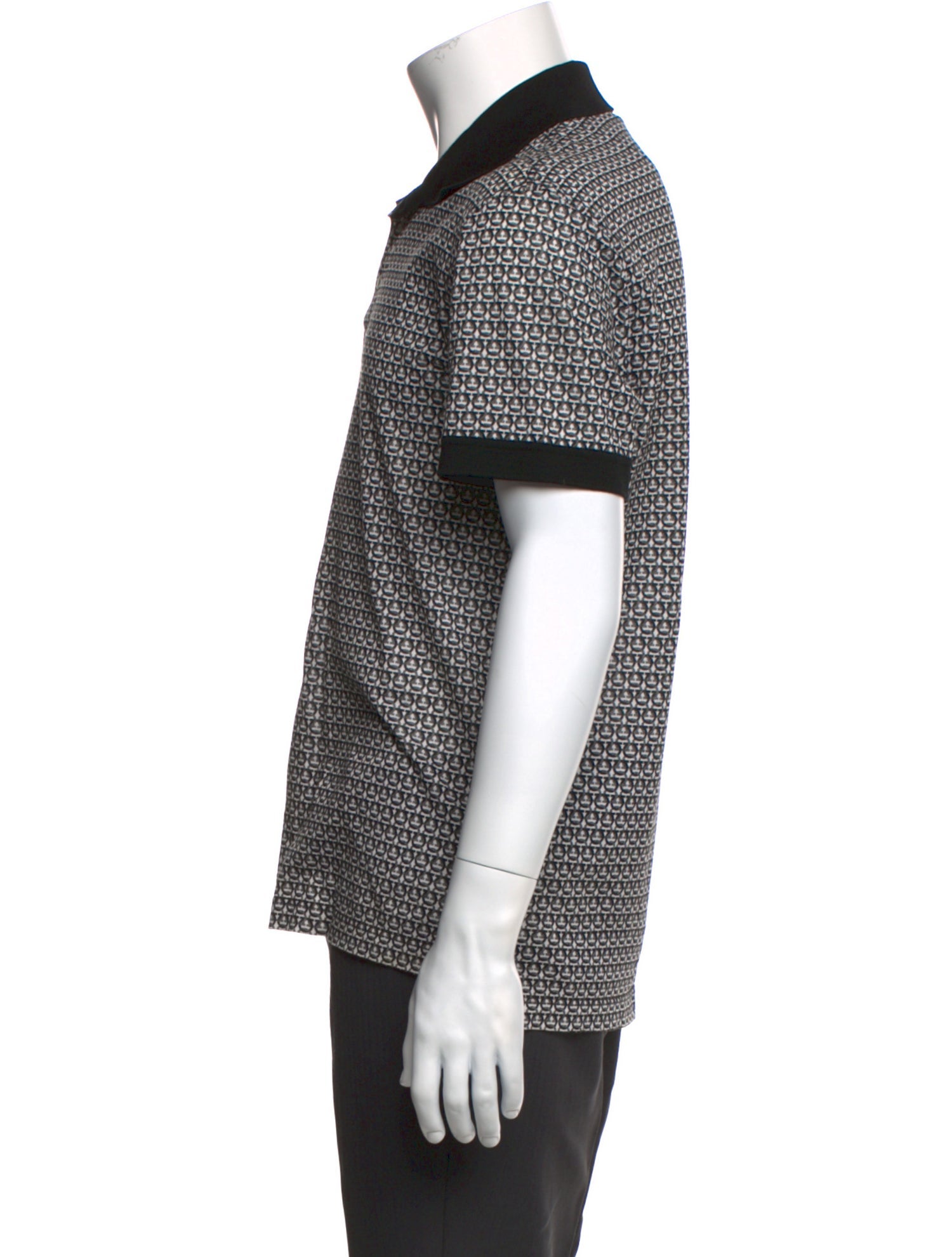 Salvatore Ferragamo Printed Crew Neck Polo Shirt