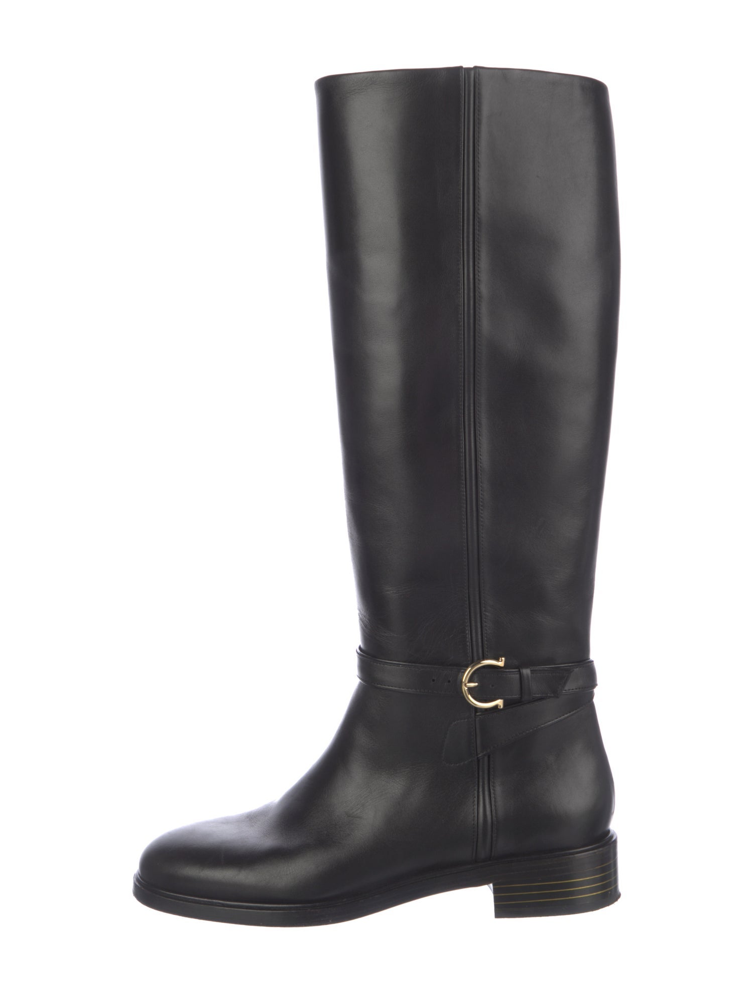 Salvatore Ferragamo Leather Riding Boots
