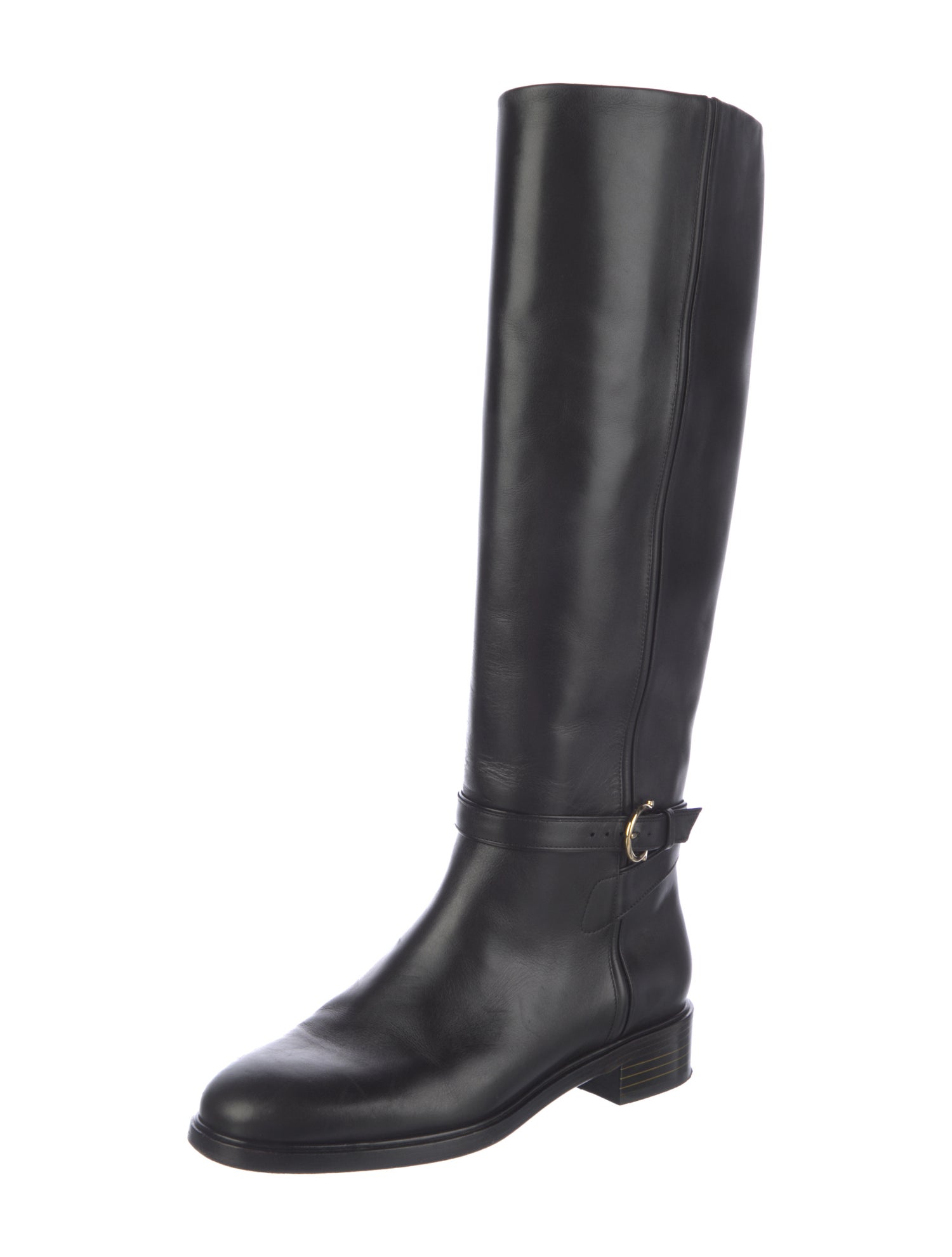Salvatore Ferragamo Leather Riding Boots