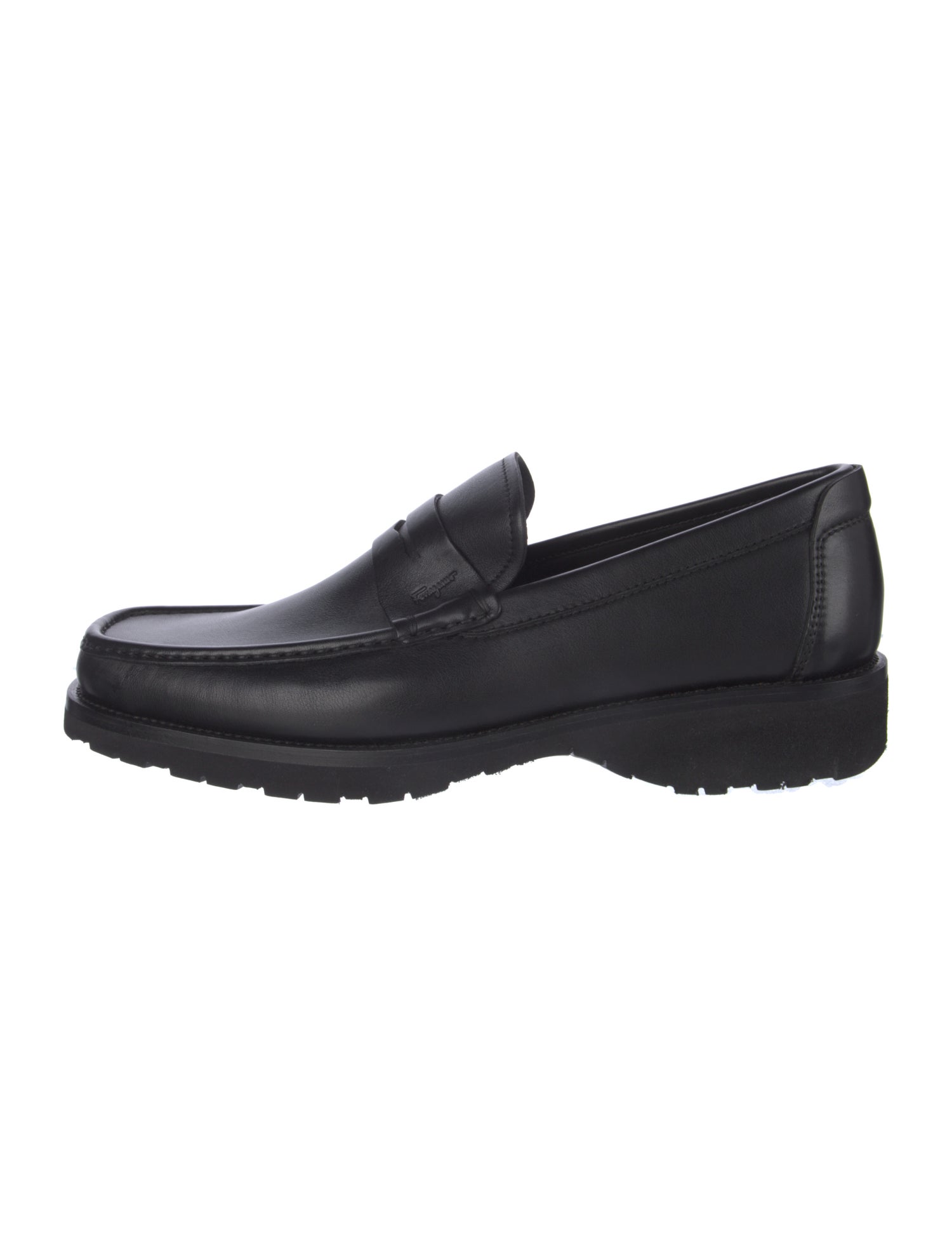 Salvatore Ferragamo Gancini Logo Leather Dress Loafers