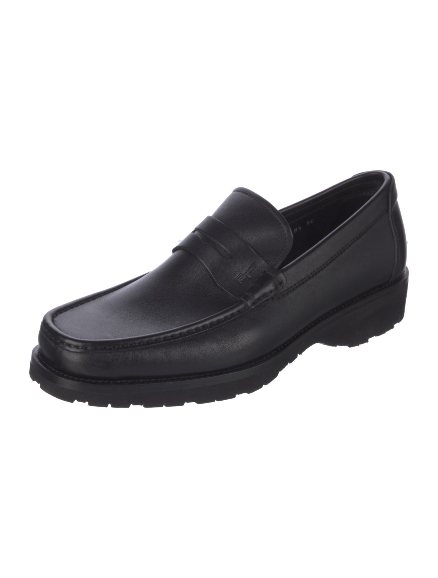 Salvatore Ferragamo Gancini Logo Leather Dress Loafers