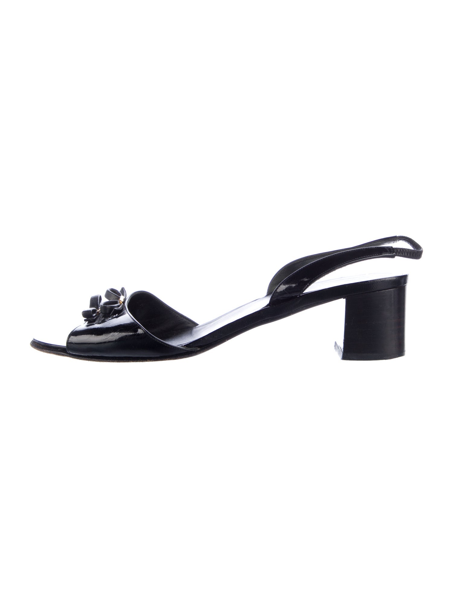 Salvatore Ferragamo Patent Leather Slingback Sandals