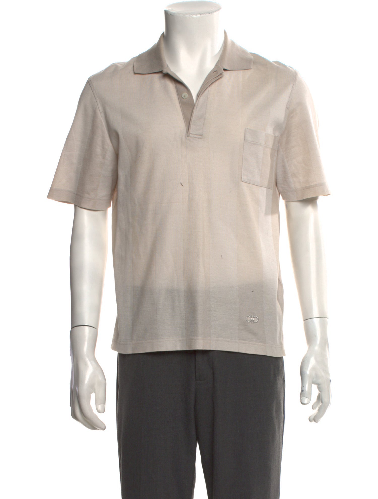 Salvatore Ferragamo Collar Short Sleeve Polo Shirt