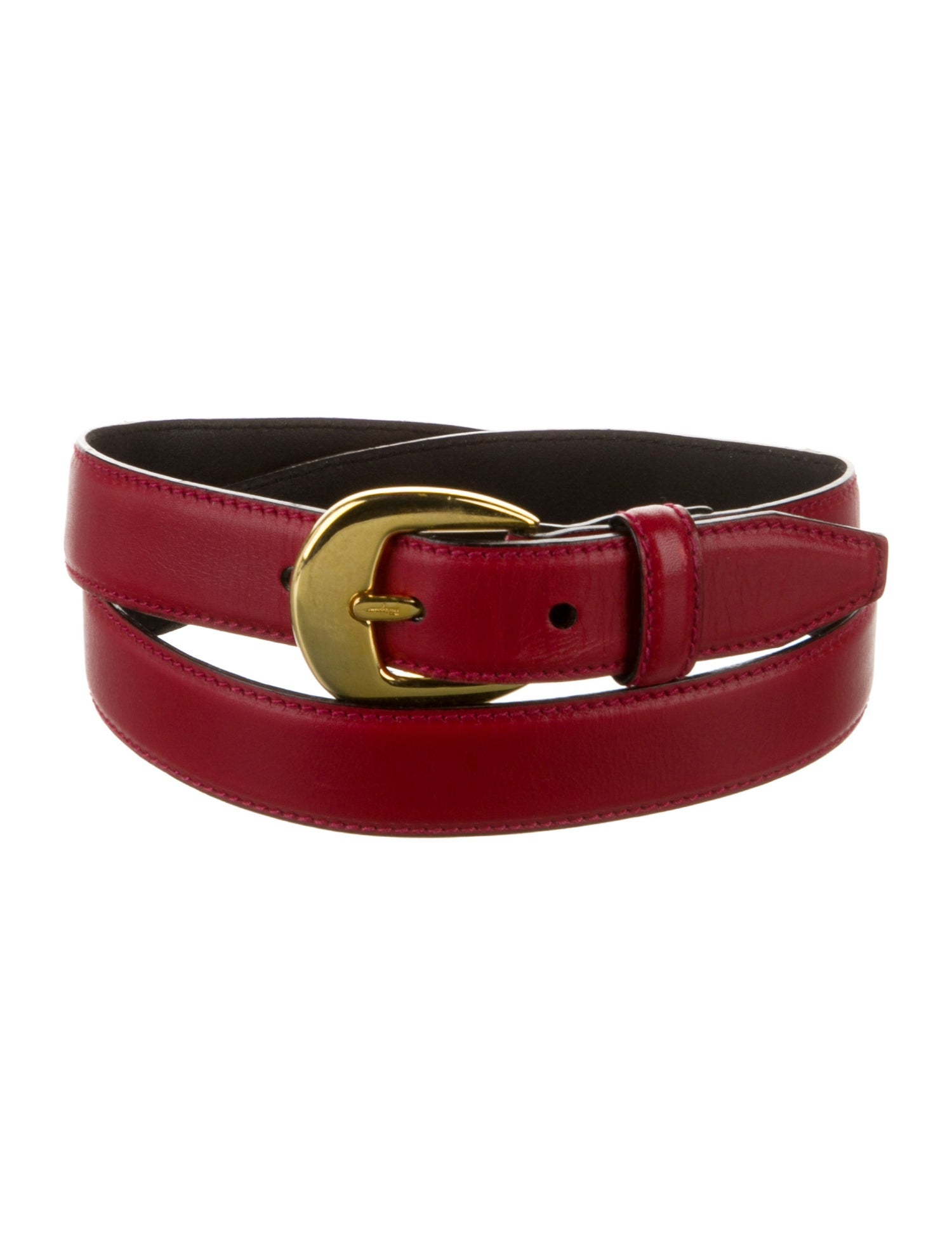 Salvatore Ferragamo Skinny Leather Waist Belt