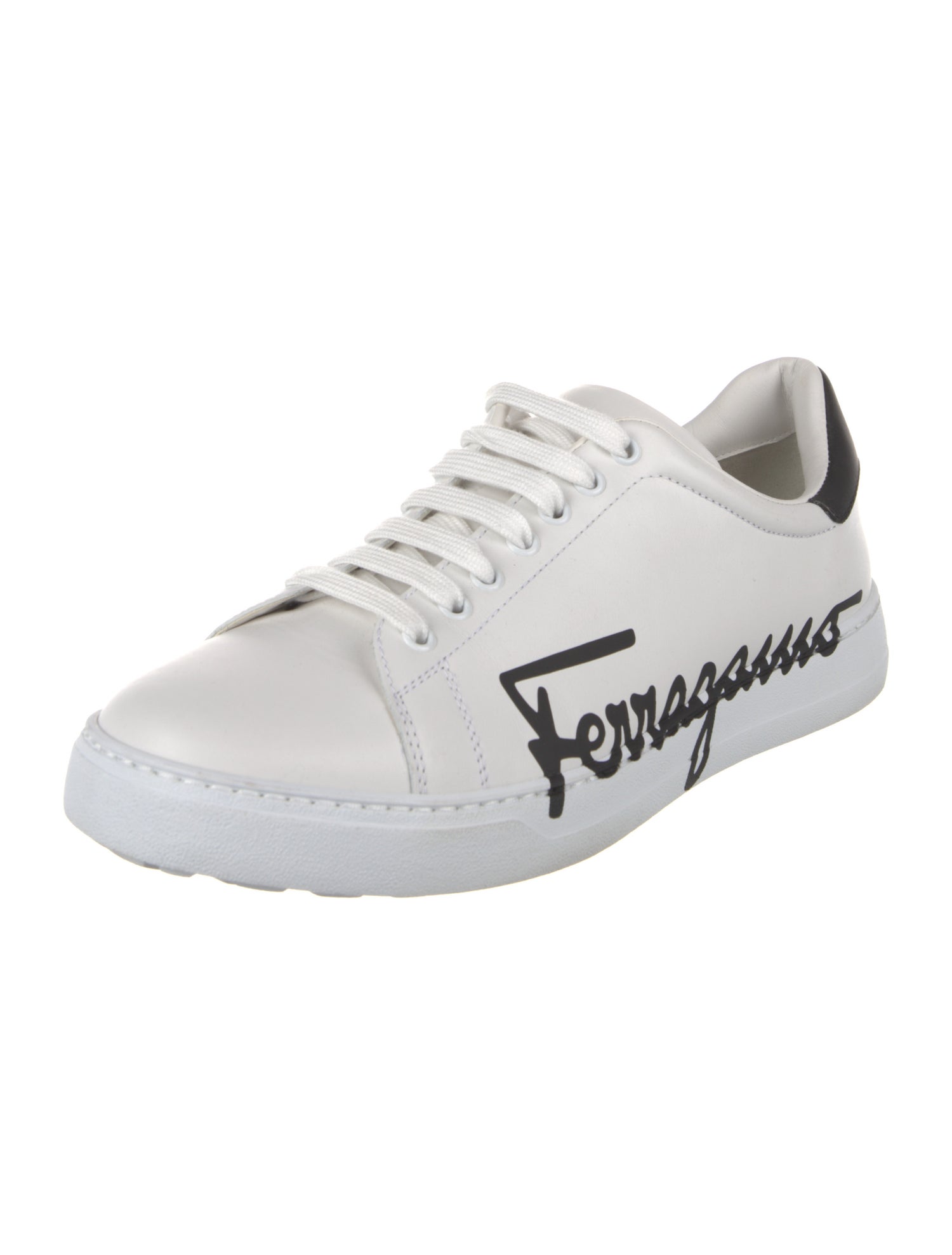 Salvatore Ferragamo Leather Printed Sneakers