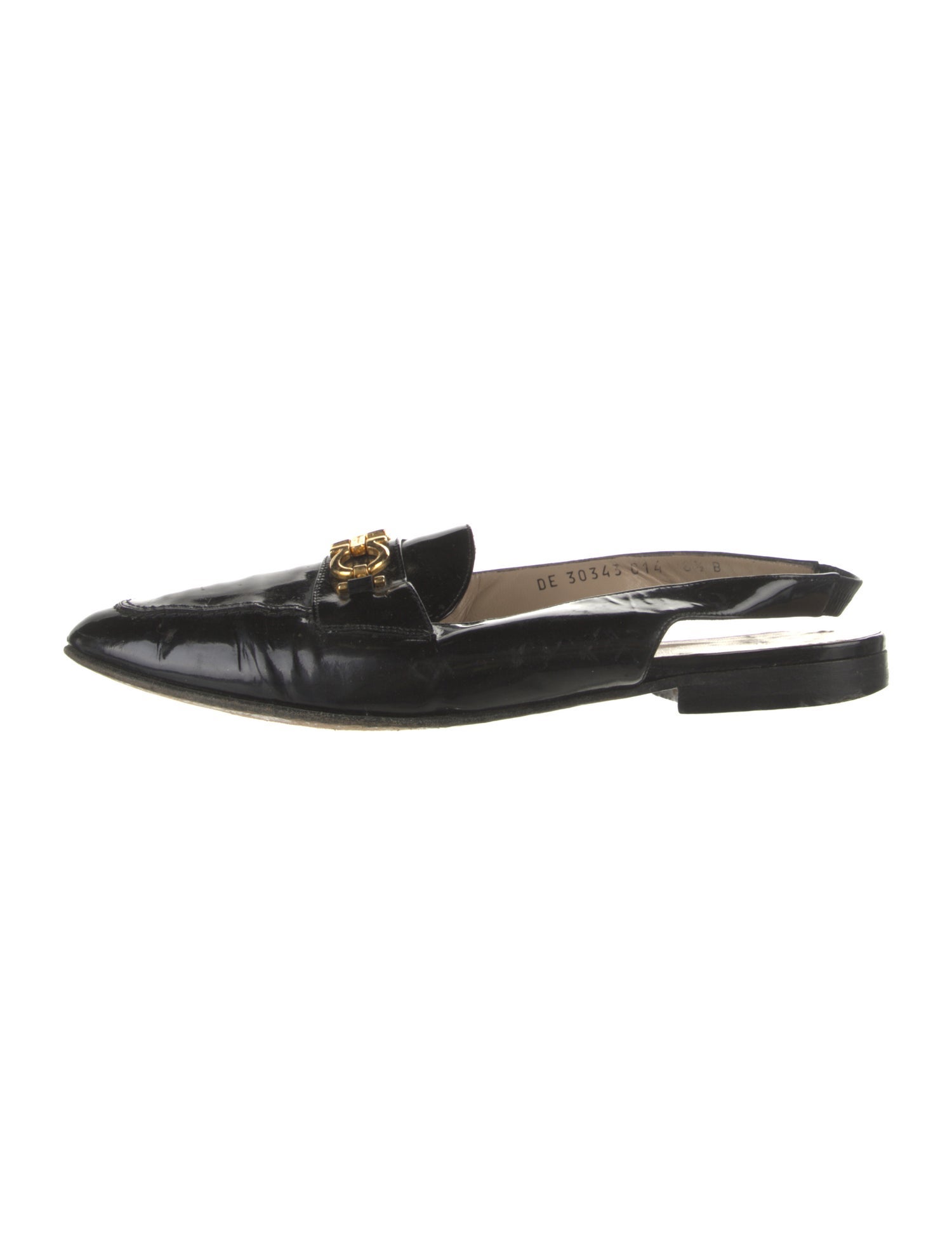 Salvatore Ferragamo Patent Leather Slingback Flats