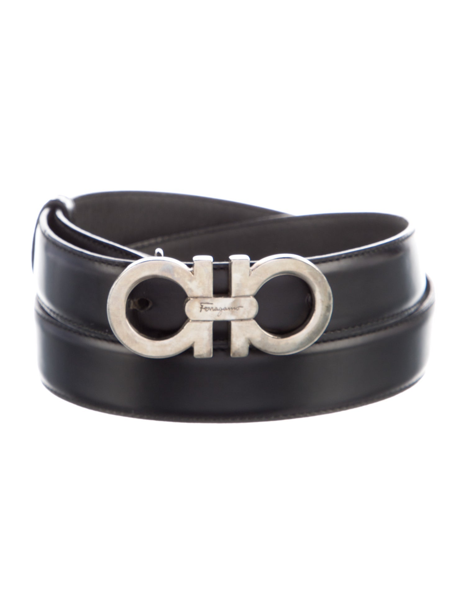Salvatore Ferragamo Skinny Leather Belt